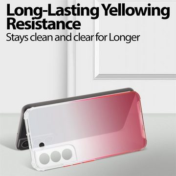 CoolGadget Handyhülle Farbverlauf Twilight Hülle für Samsung Galaxy S22 6,1 Zoll, Robust Hybrid Slim Cover Kamera Schutz Hülle für Samsung S22 5G Case