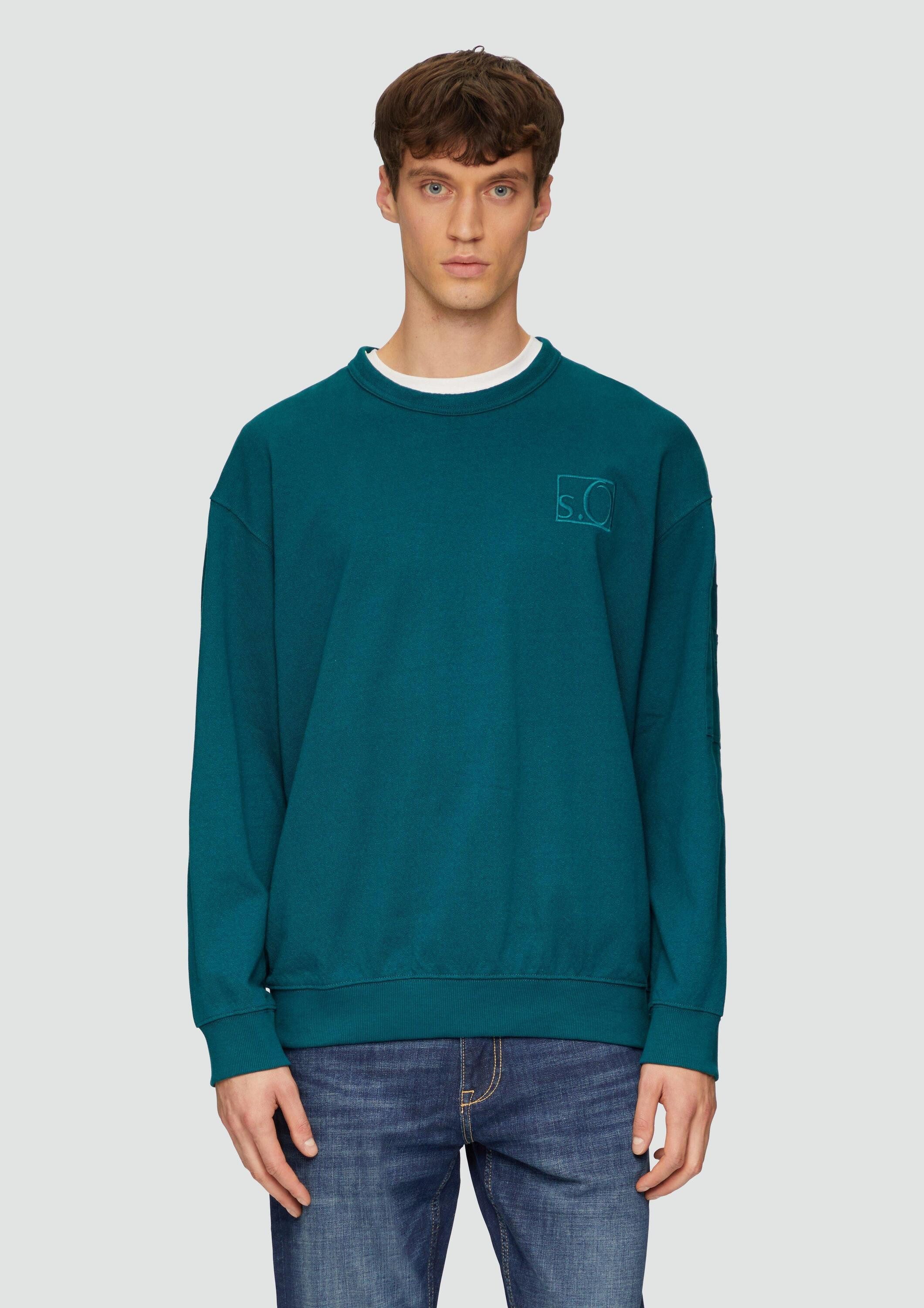 s.Oliver Sweatshirt Sweatshirt Relaxed-Fit-Sweatshirt mit Ärmeltasche günstig online kaufen