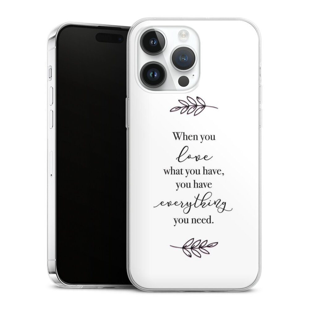 DeinDesign Handyhülle Liebe Spruch Statement When You Love What You