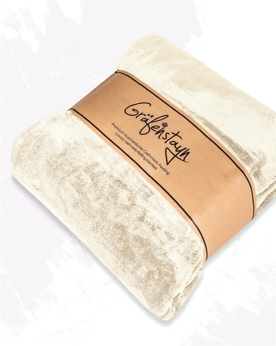 Wohndecke Cashmere-Feeling Kuscheldecke super weich & flauschig – Fleecedec günstig online kaufen