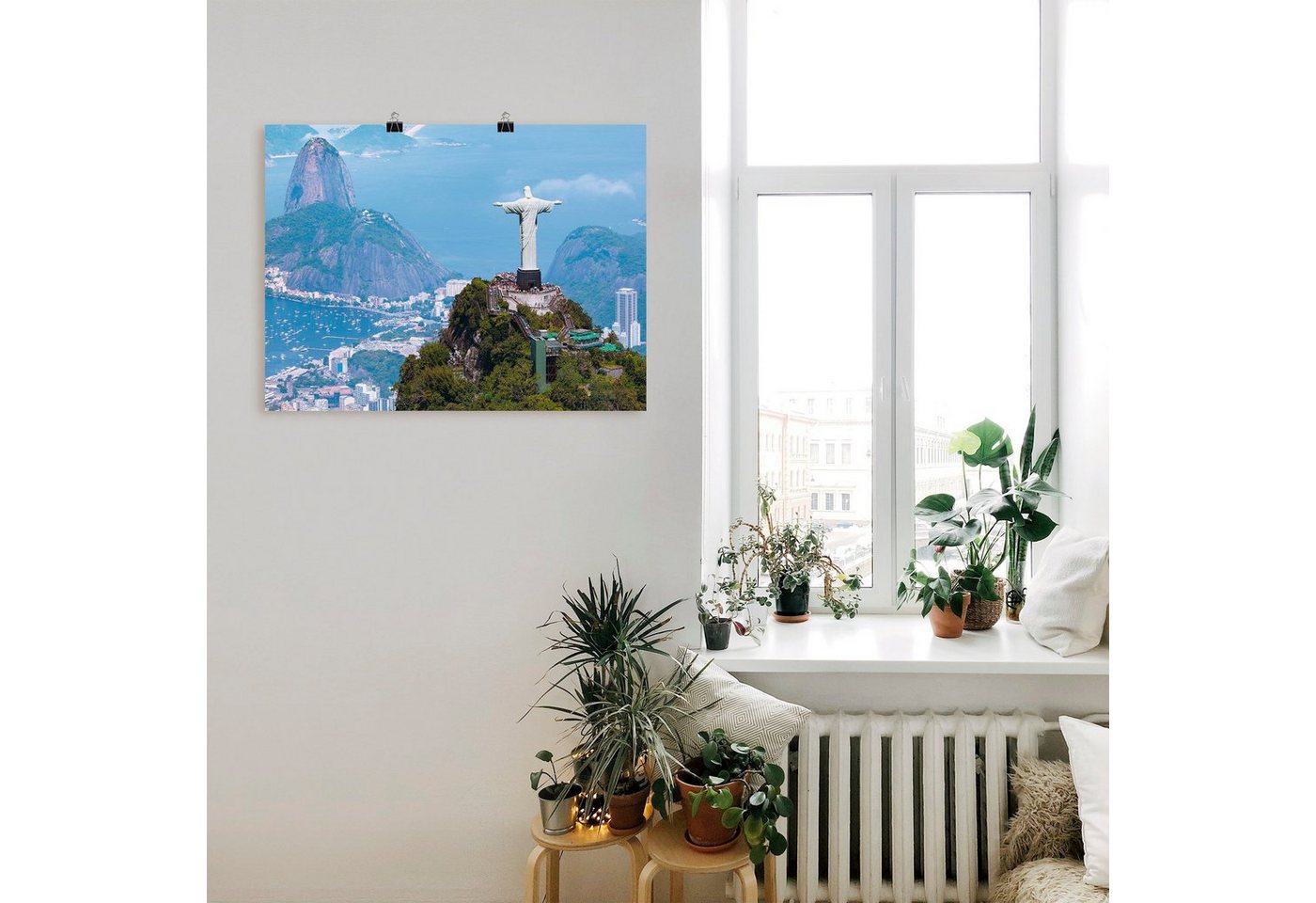 Artland Wandbild »Rio de Janeiro mit Cristo«, Gebäude (1 Stück), in vielen Größen & Produktarten - Alubild / Outdoorbild für den Außenbereich, Leinwandbild, Poster, Wandaufkleber / Wandtattoo auch für Badezimmer geeignet-HomeTrends