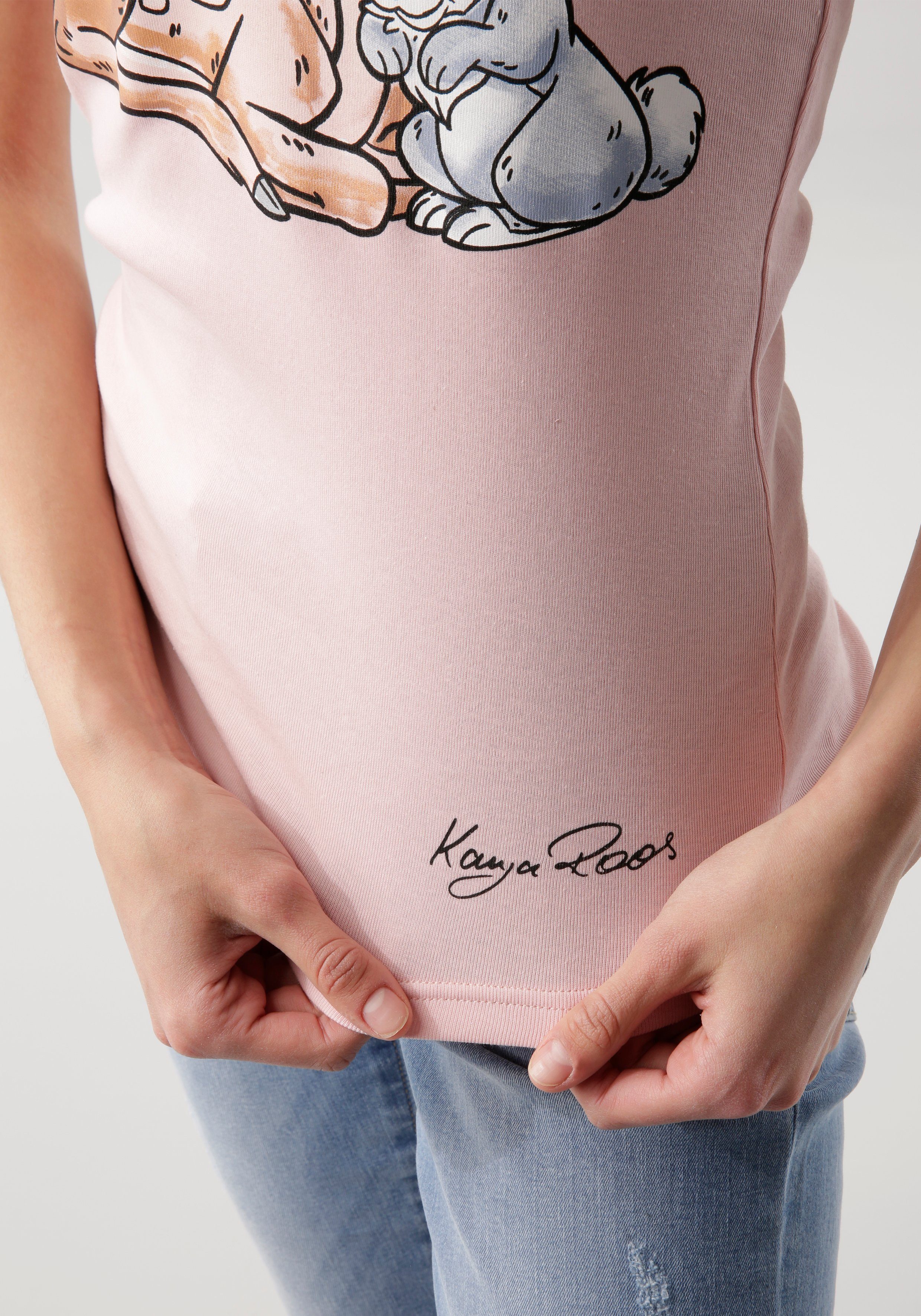 KangaROOS T-Shirt Kurzarm, sehr figurbetonte Passform, aus Baumwolle