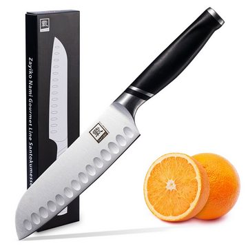 ZAYIKO Kochmesser NAMI 3er Messer-Set Gourmet Line inkl. Bambus Messerblock weiß