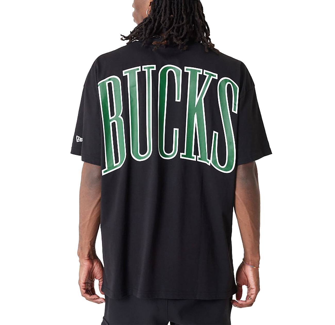 New Era T-Shirt T-Shirt New Era NBA Milwaukee Bucks (1-tlg) Großer "Milwaukee Bucks "Logo-Print auf der Rückseite