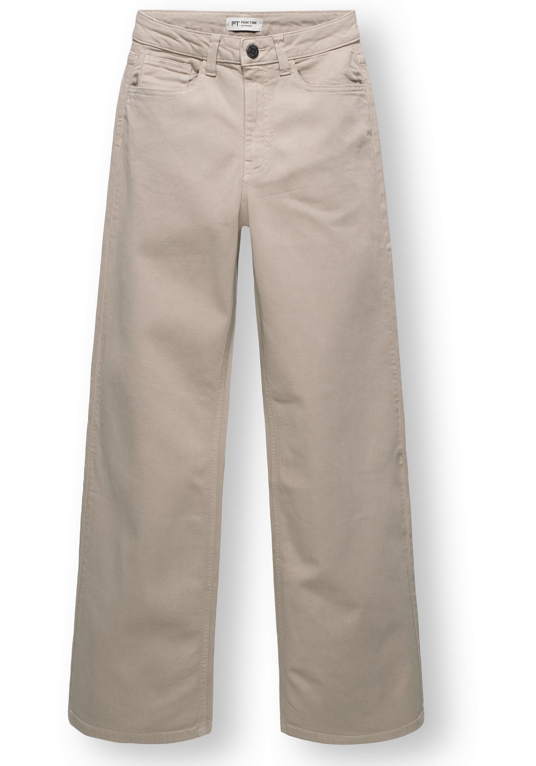 PEAK TIME Chinohose Cyrele Lange Wide-Leg-Hose mit Bio-Baumwolle