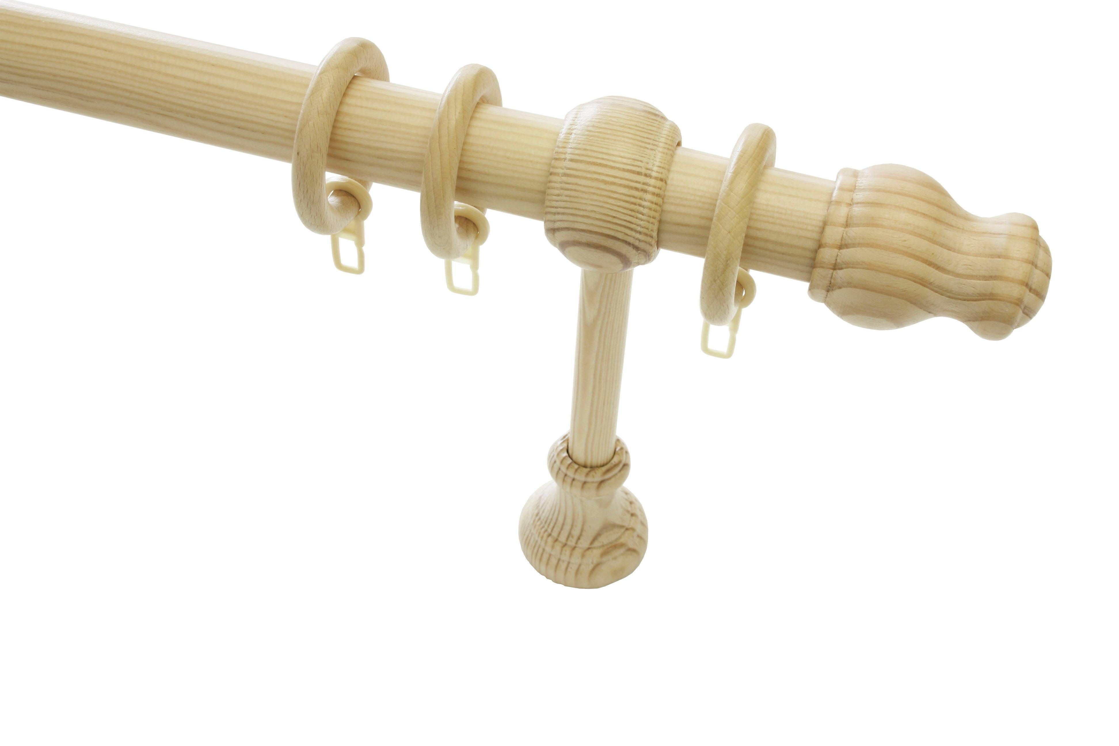 Gardinenstange, , »Gardinenstangen Set Lugano Holz«, Ø 28mm, 1-läufig im Fixmaß Gardinenstange, , »Gardinenstangen Set Lugano Holz«, Ø 28mm, 1-läufig im Fixmaß