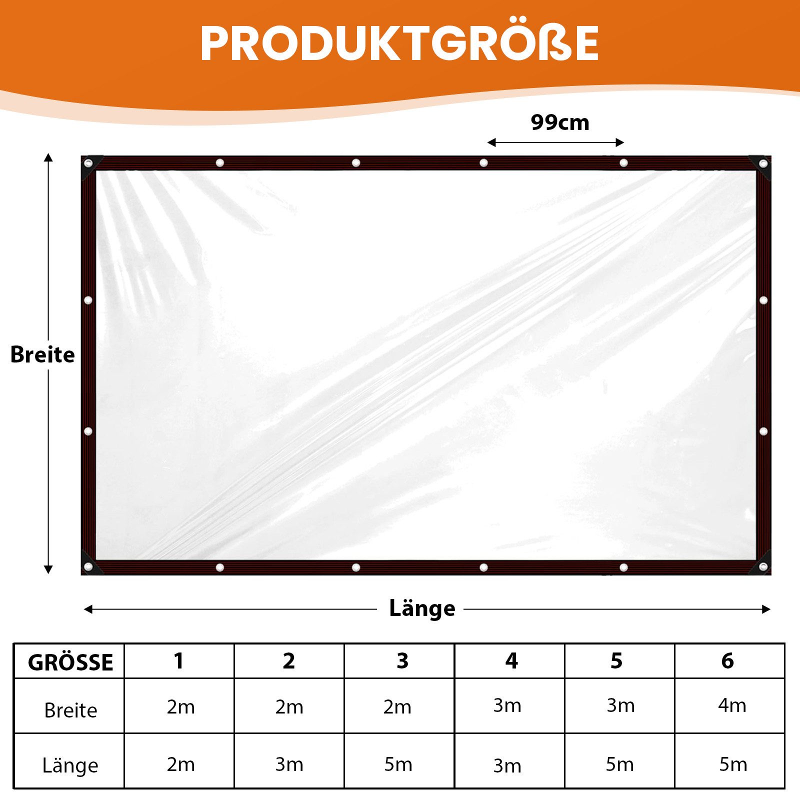 Jibenhome Schutzplane Regenschutzplane Transparente Wasserdichte Plane mit günstig online kaufen
