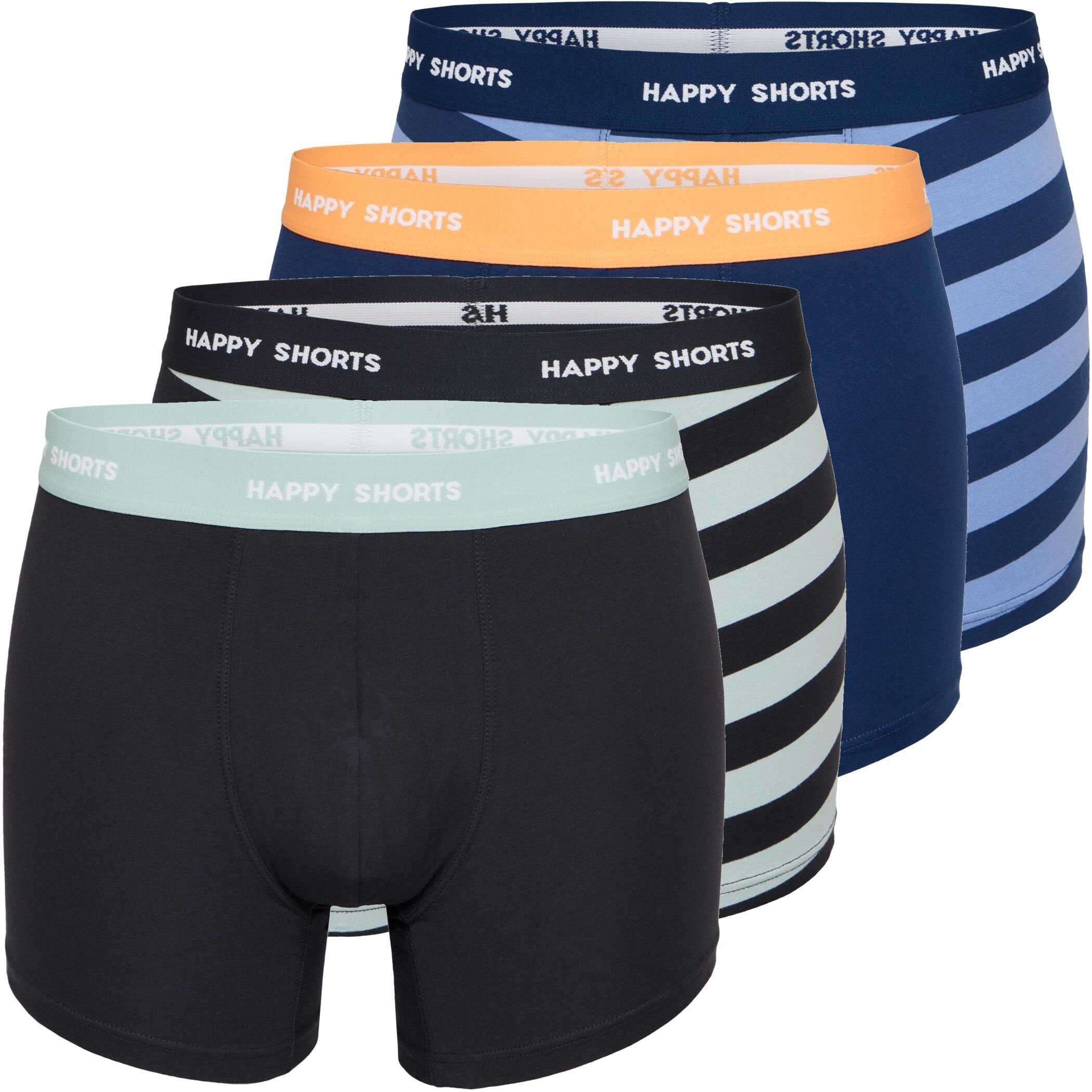 Herren Pants Sparpack Shorts (1-St) 4er Trunk Jersey HAPPY Pant Trunk Boxershorts Happy SHORTS