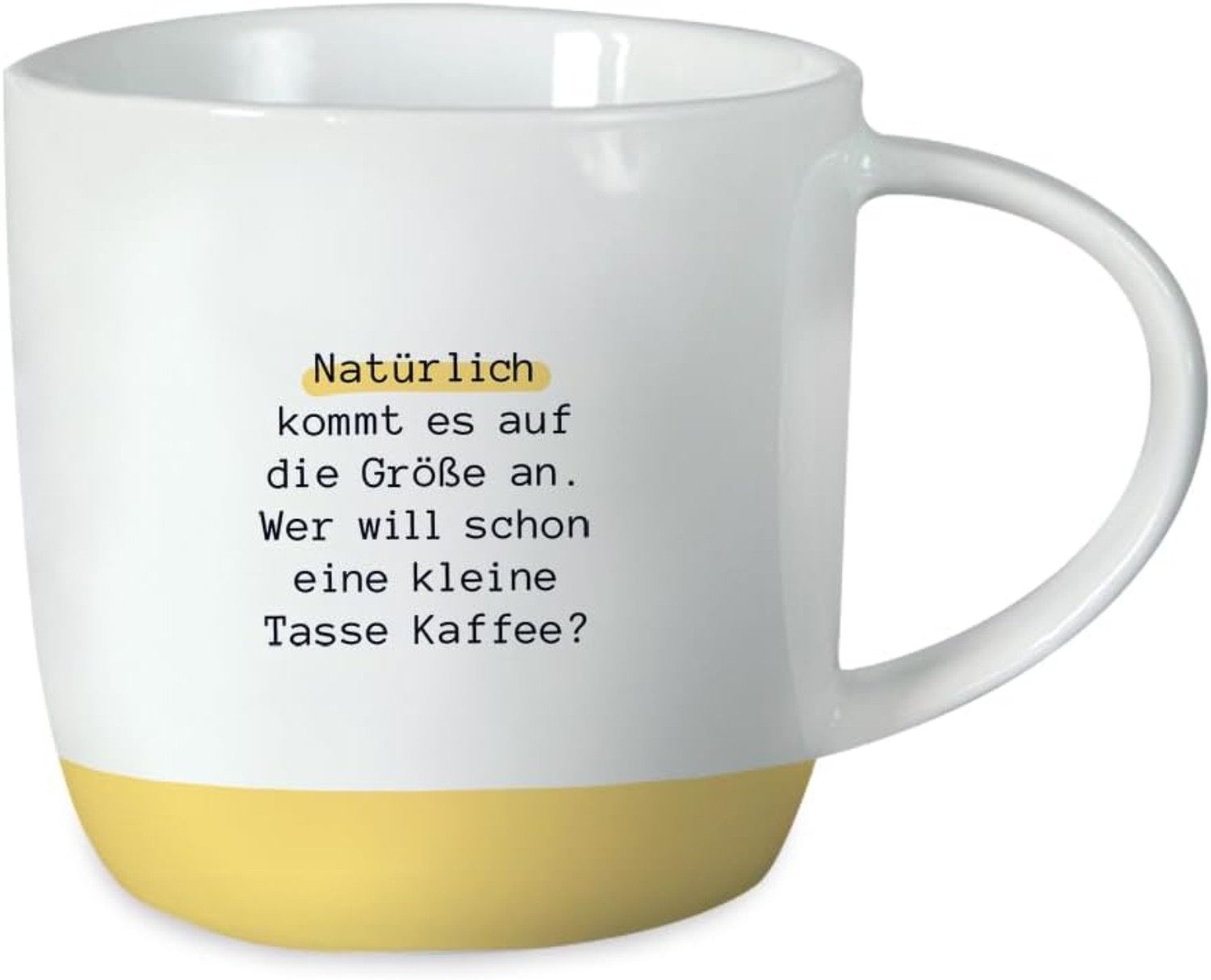 Grafik Werkstatt Tasse Grafik-Werkstatt Gute Laune Tasse, "Größe", Porzellan, Geeignet für die Mikrowelle und Spülmaschine