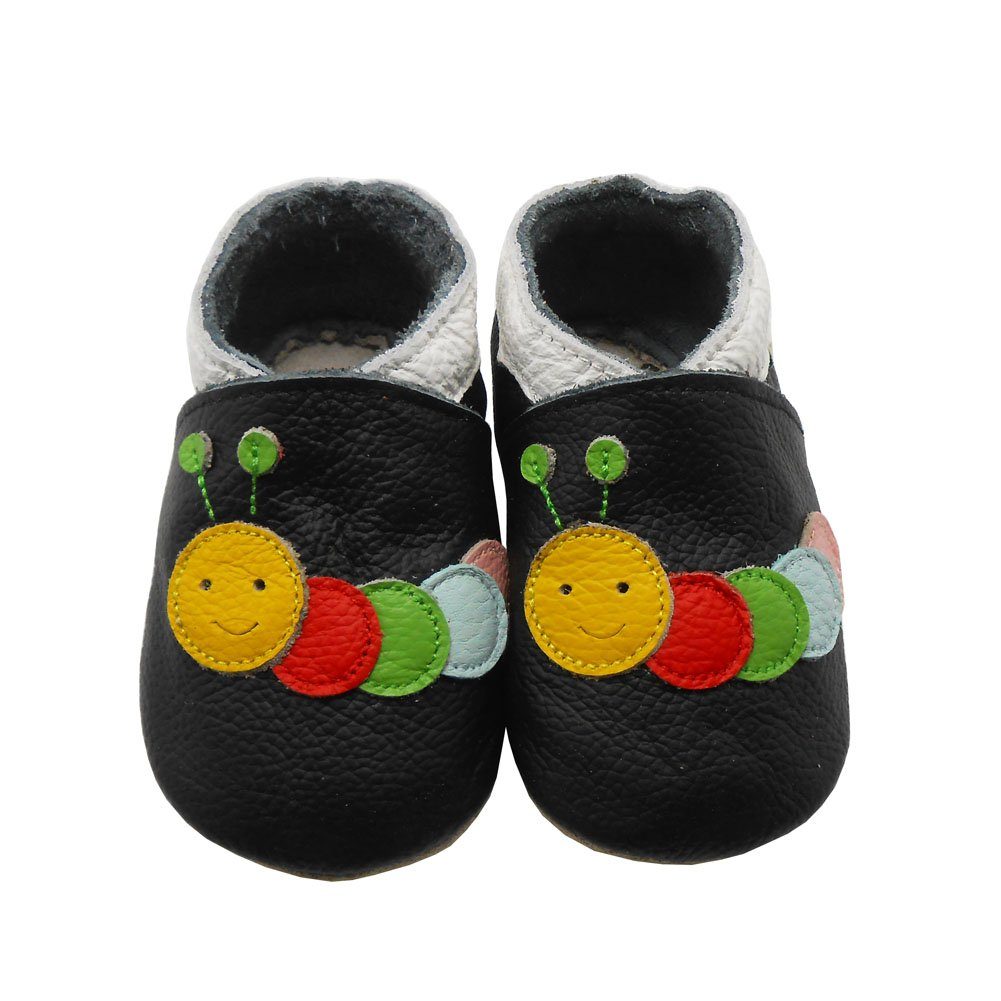 Sayoyo Weiche Leder Krabbelschuhe Lauflernschuhe Hausschuh Lederpuschen Raupe Lauflernschuh (100% Leder)