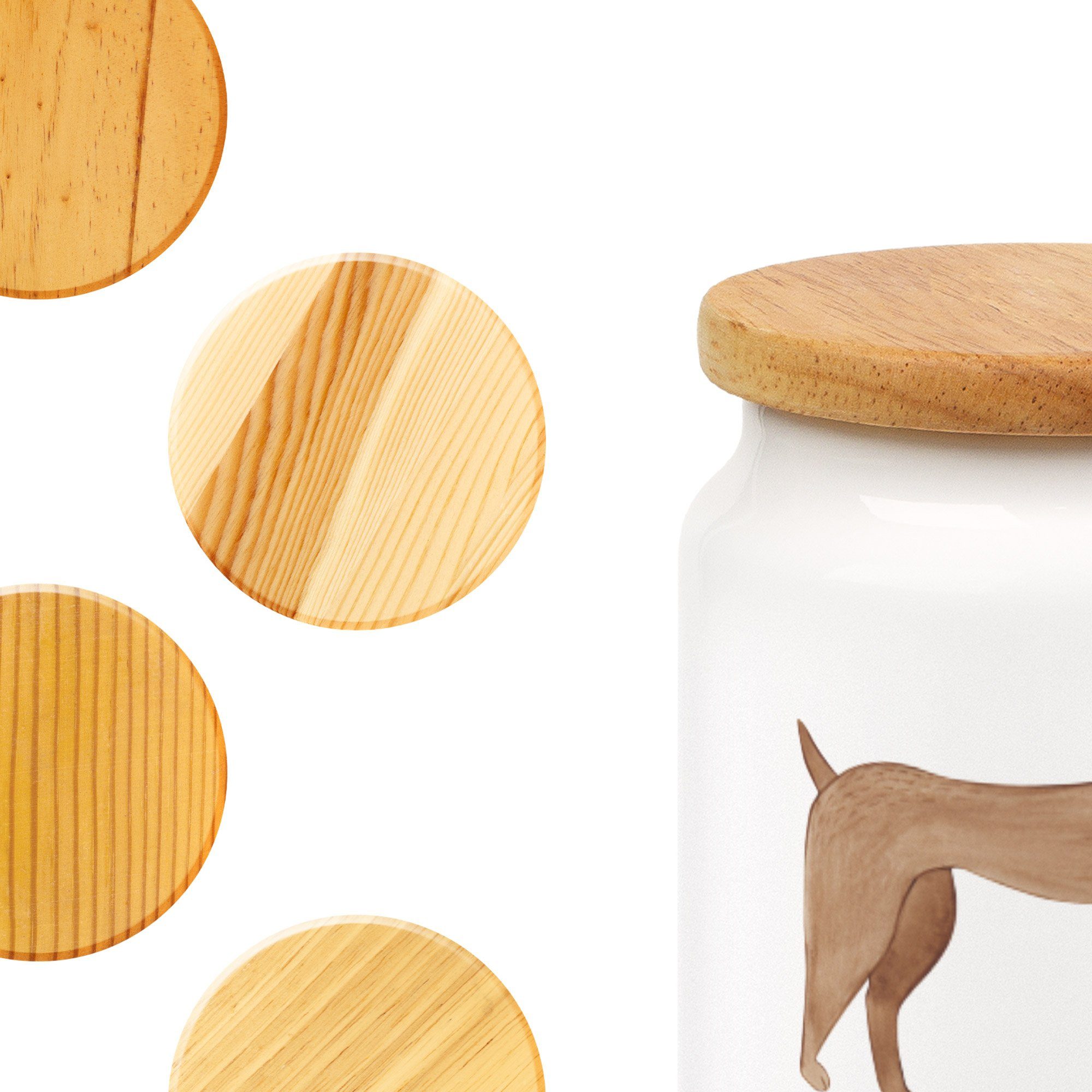 Keramikdose, Hundemama, Mrs. - Mr. - Vorratsdose (1-tlg) Tierliebhaber, & Weiß Dogge Keramik, Hund Geschenk, Panda