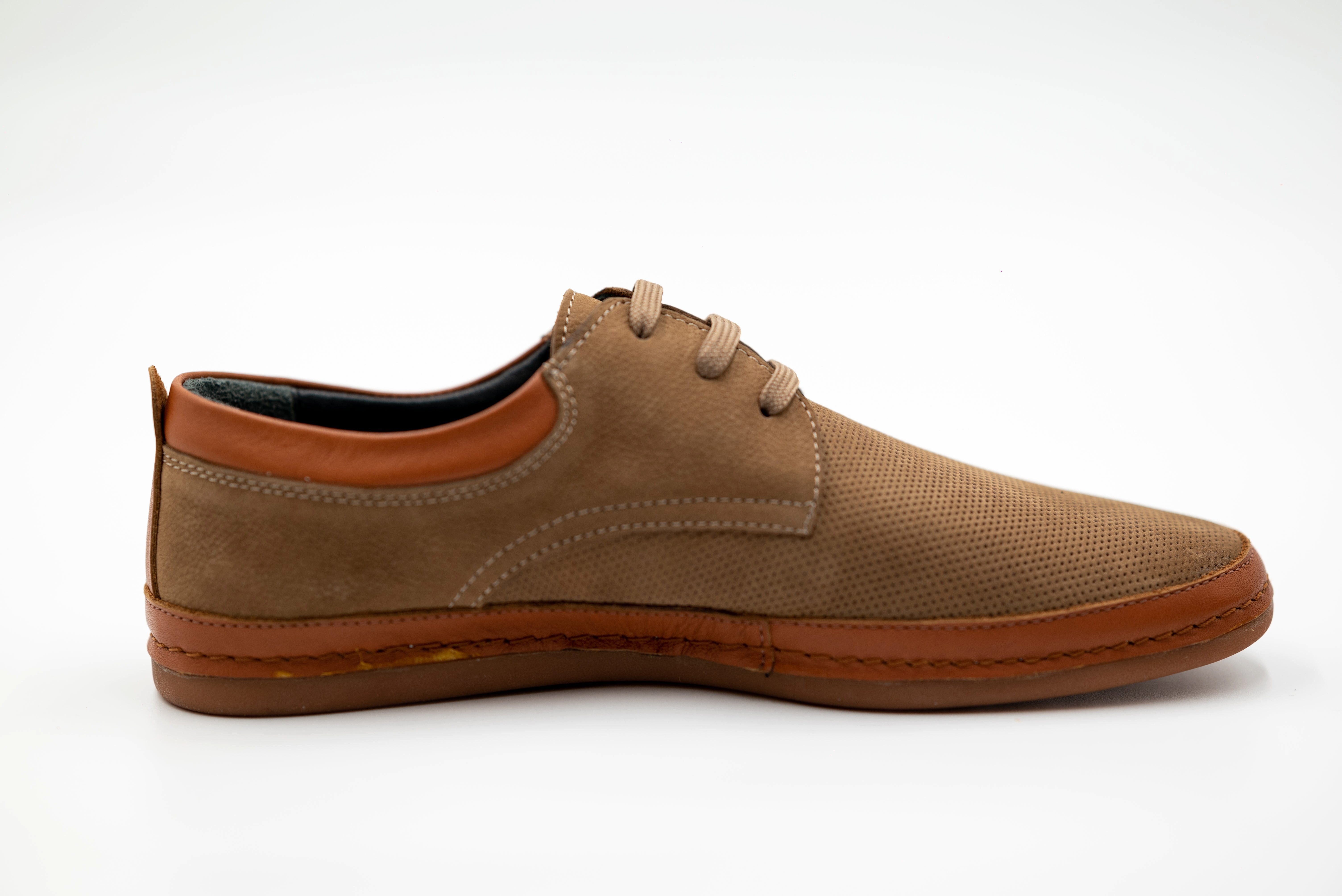 LaMarta Braune Leder Herren Schuhe für den Sommer, Businessschuhe Mokassin