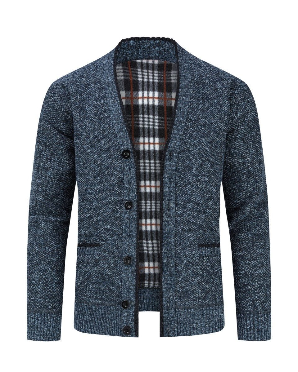 Allthemen Cardigan Herren Strickjacke mit V Ausschnitt Grobstrick Cardigan günstig online kaufen