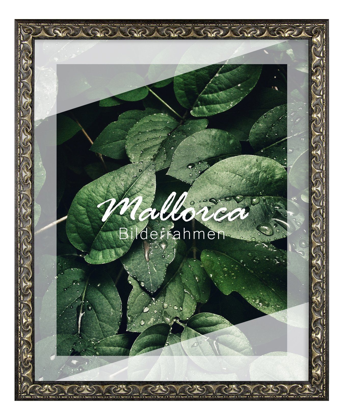 Einzelrahmen Bilderrahmen Mallorca, (1 Stück), 40x60 cm, Schwarz Silber, Ho günstig online kaufen