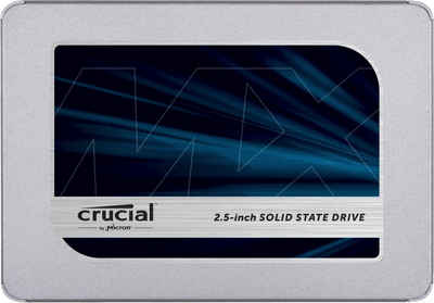 Crucial MX500 500GB SSD interne SSD (500 GB) 2,5" 560 MB/S Lesegeschwindigkeit, 510 MB/S Schreibgeschwindigkeit, 3D NAND SATA