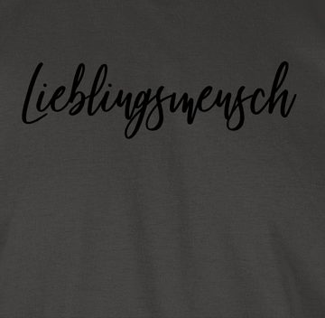 Shirtracer T-Shirt Lieblingsmensch Schwarz Valentinstag Partner Liebe