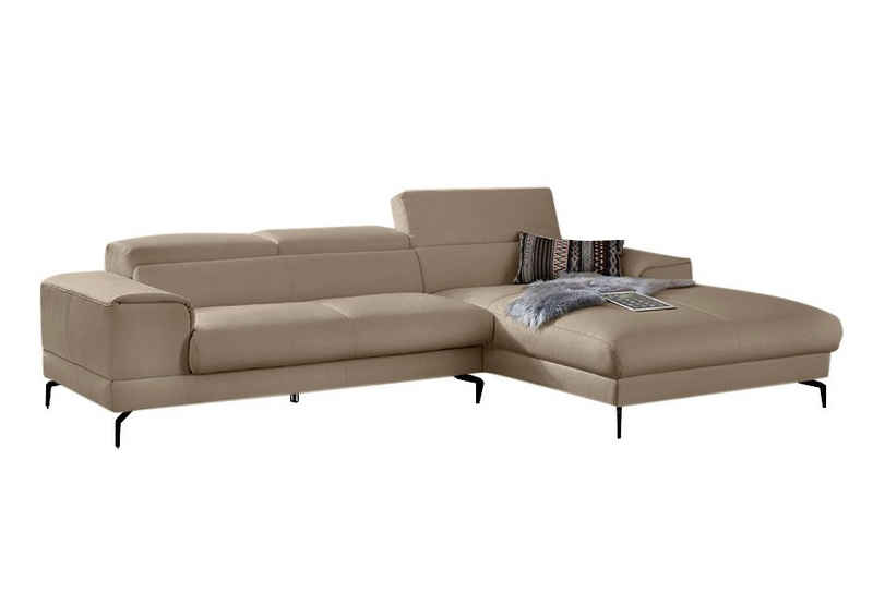 W.SCHILLIG Ecksofa piedroo, Kopfteilverstellung, wahlweise mit Sitztiefenverstellung, Breite 303cm