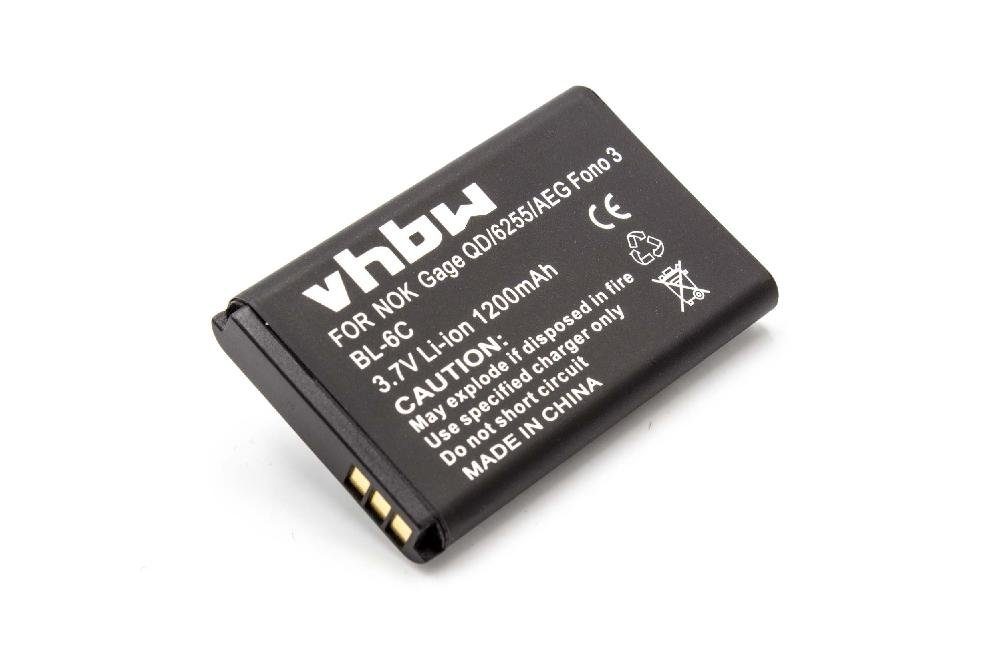 vhbw passend für Nokia 3650, 6600, 6670, 7610, N71, 6260, N70, 3230, N90, Smartphone-Akku 1200 mAh