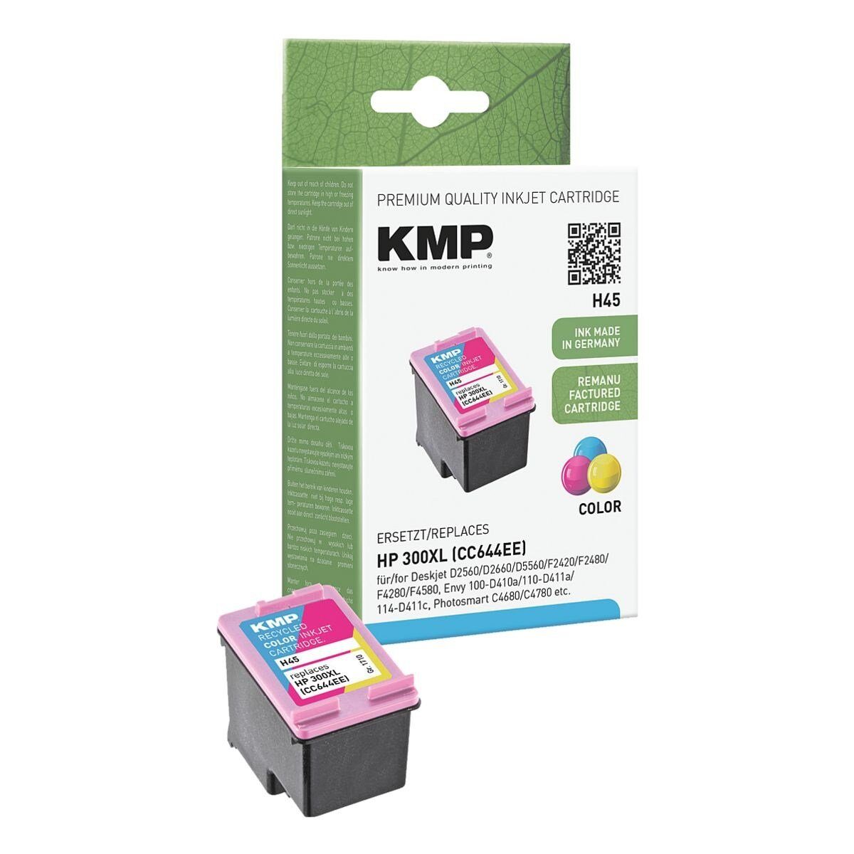 KMP Tintenpatrone (Set, ersetzt HP »CC644EE« Nr. 300XL, cyan, magenta, gelb) | Tintenpatronen