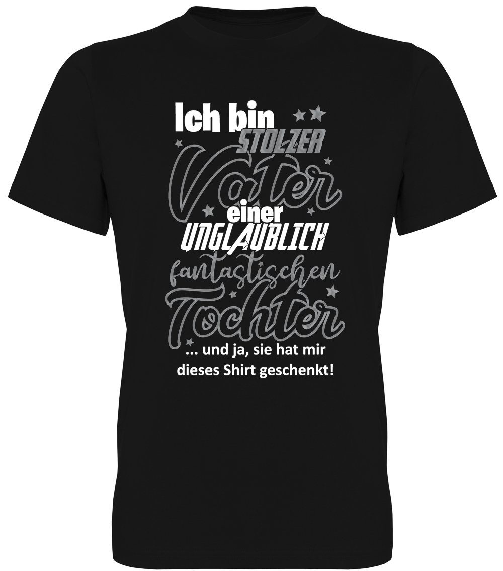 G-graphics T-Shirt Ich bin stolzer Vater einer fantastischen Tochter Herren T-Shirt, mit trendigem Frontprint, Aufdruck auf der Vorderseite, Spruch/Sprüche/Print/Motiv, für jung & alt