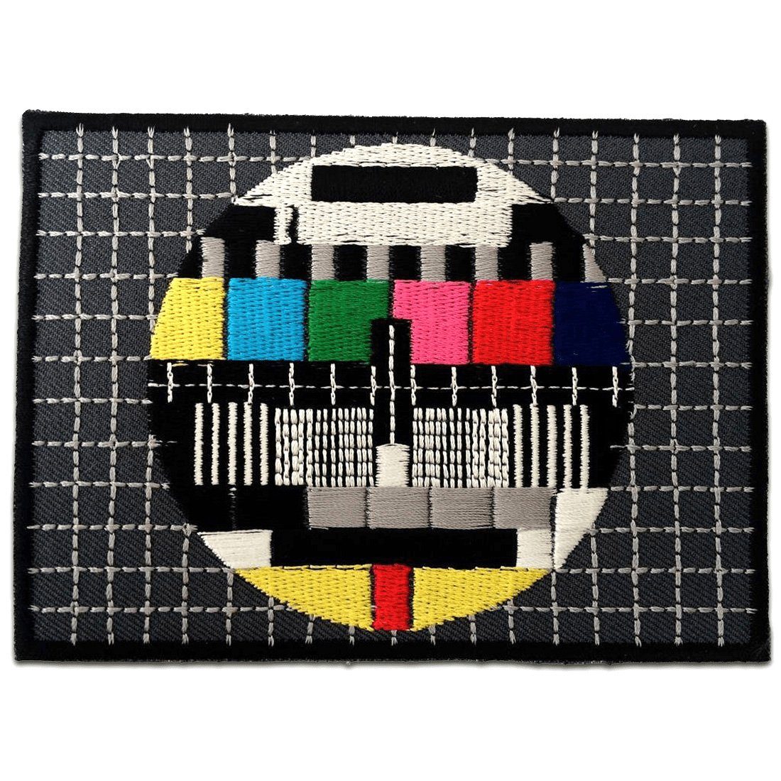 Catch the Patch Aufnäher Bügelbild, Aufbügler, Applikationen, Patches, Flicken, zum aufbügeln, Polyester, TV Testbild - Größe: 7,6 x 5,5 cm