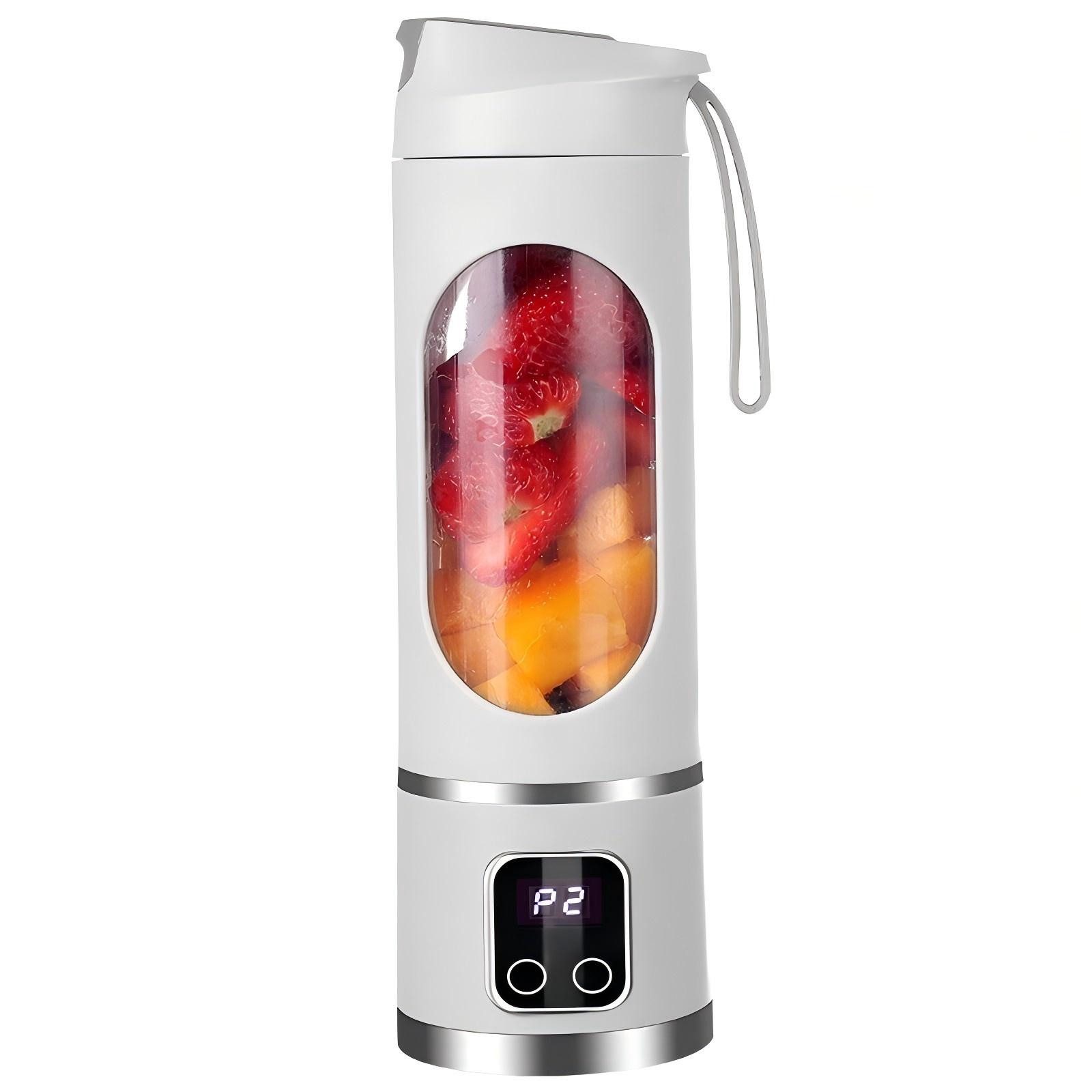 AIBISTAR Smoothie-Maker Kabelloser Smoothie-Maker, 450ml, USB-C, 3-in-1, tragbar, 50 W, 450 ml,3 Betriebsstufen,Ideal für unterwegs, Büro, Fitness & Reisen