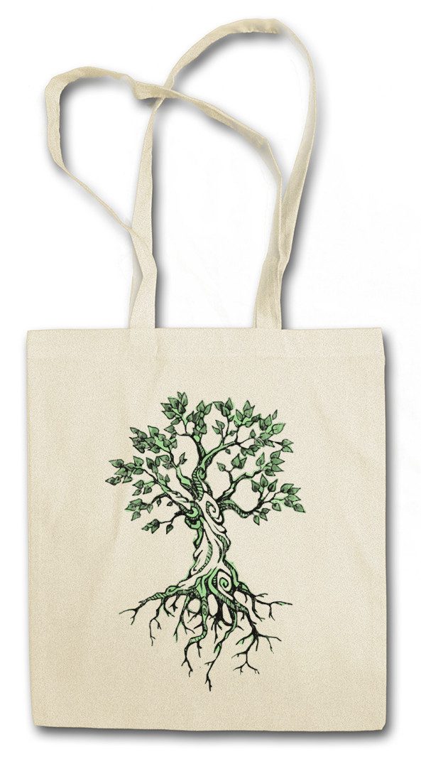 Beuteltasche Yggdrasil VIII Stofftasche Asen Celtic Irminsul Tree Loki Life Of Thor