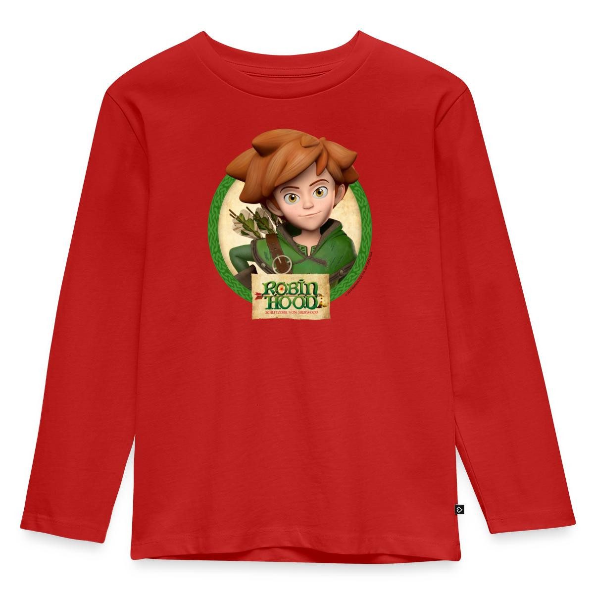 T-Shirt Robin Hood Schlitzohr Von Sherwood Porträt Kinder Premium Langarmshirt