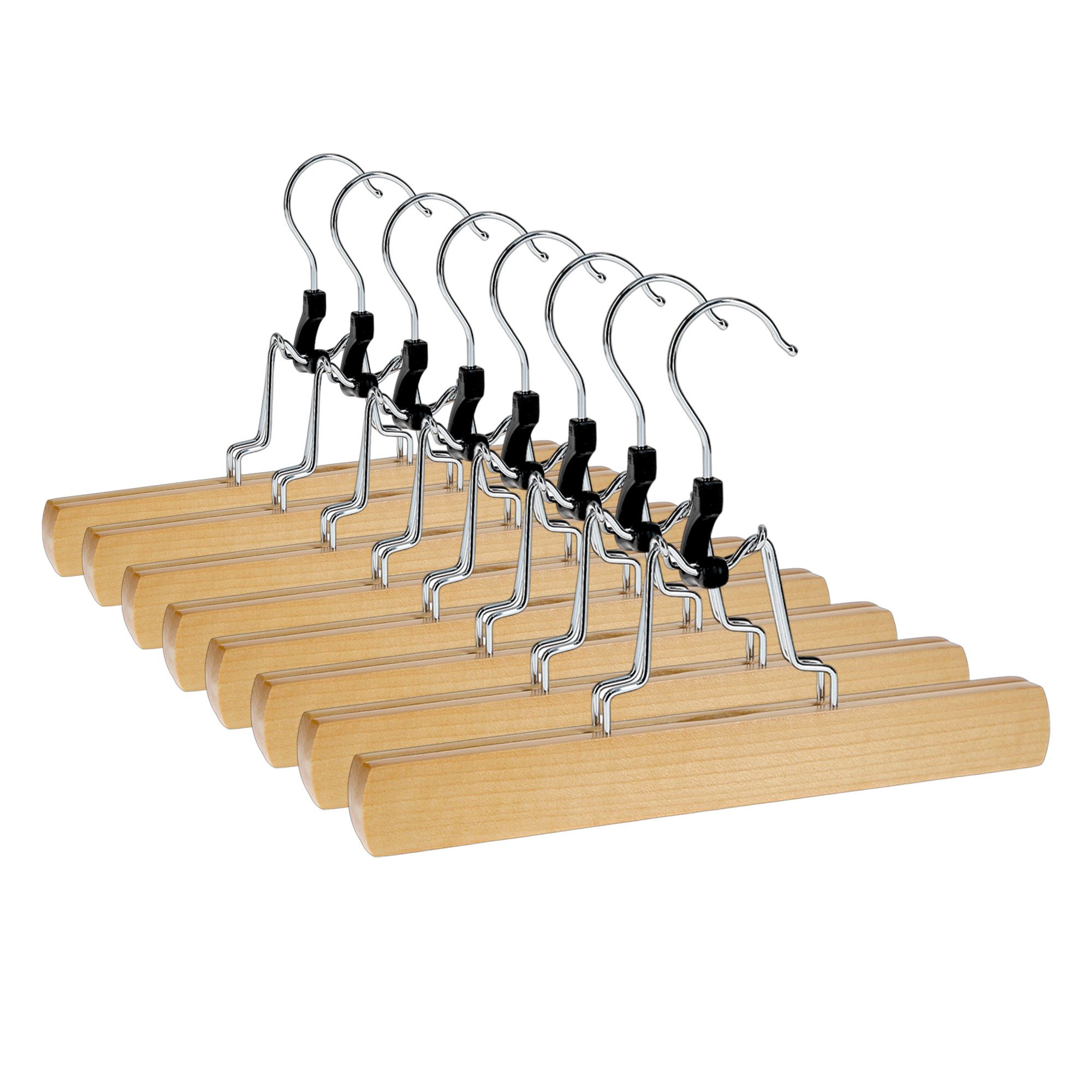VonBueren Kleiderbügel VonBueren Hosenbügel Klemmbügel aus Holz, (8-tlg) günstig online kaufen