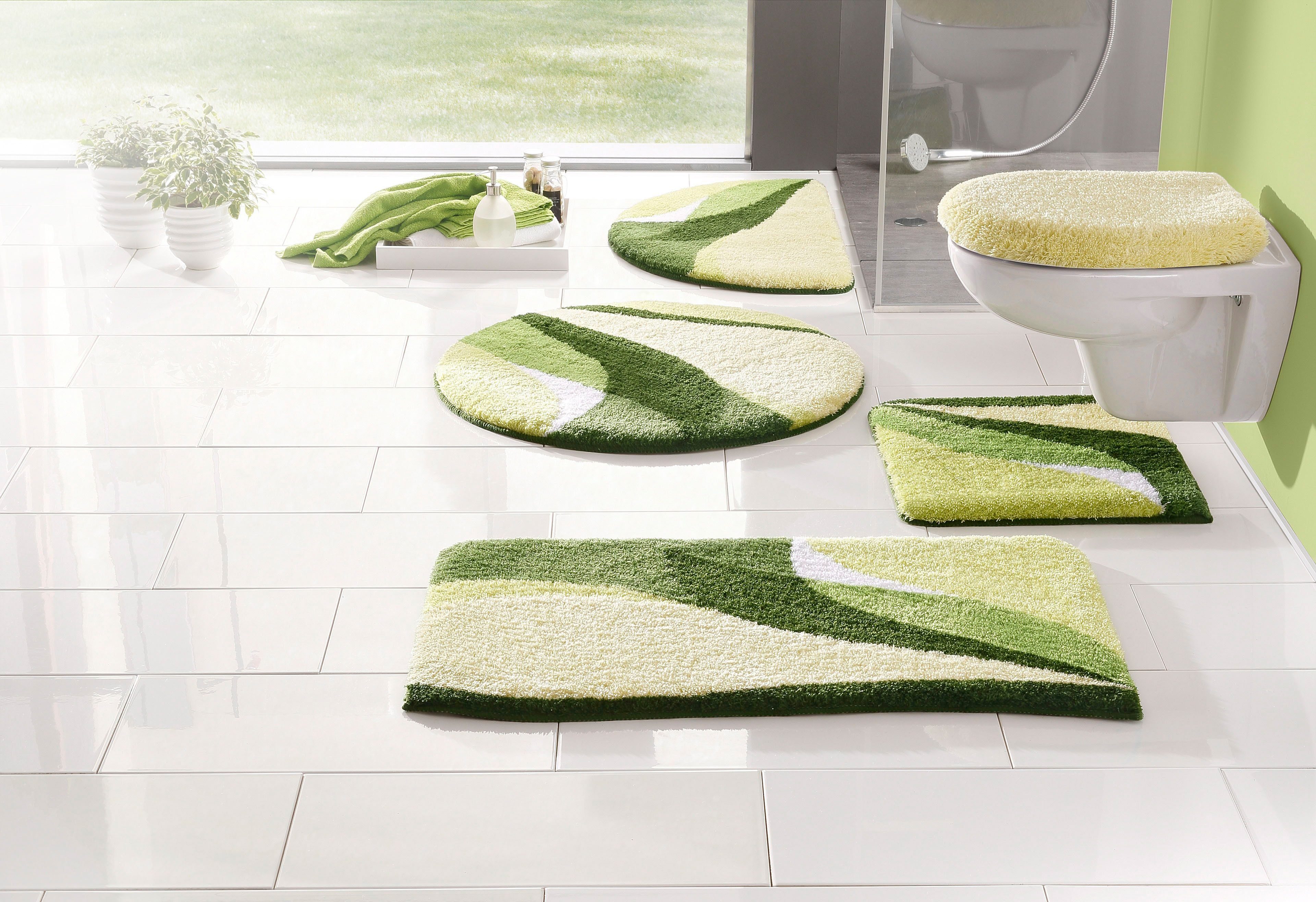 my home Badematte Magnus, Badvorleger, Badezimmer Teppich, Höhe 20 mm, ruts günstig online kaufen