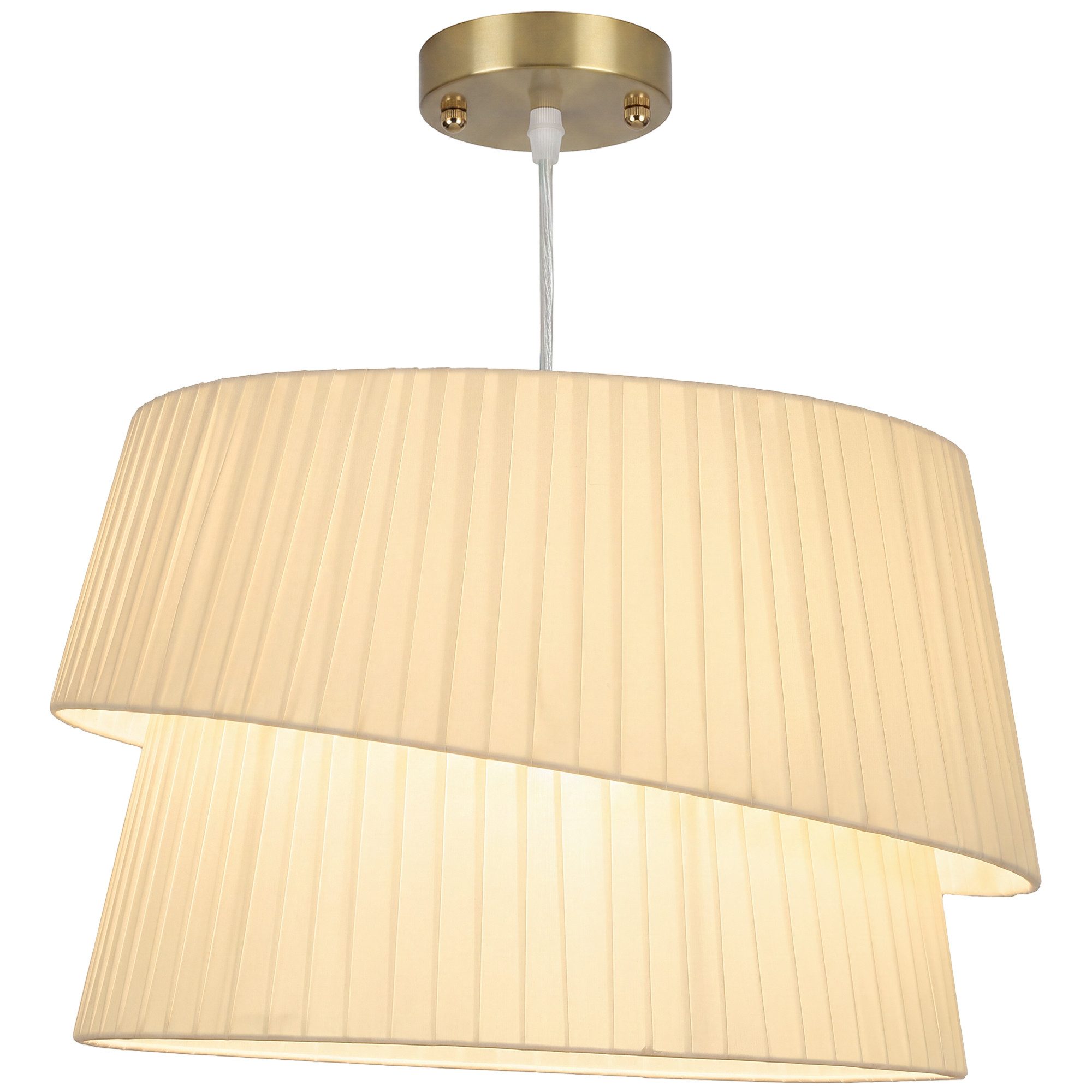 FELIXLEO LED Pendelleuchte Elegante Pendelleuchte mit doppeltem Schirm höhenverstellbar für