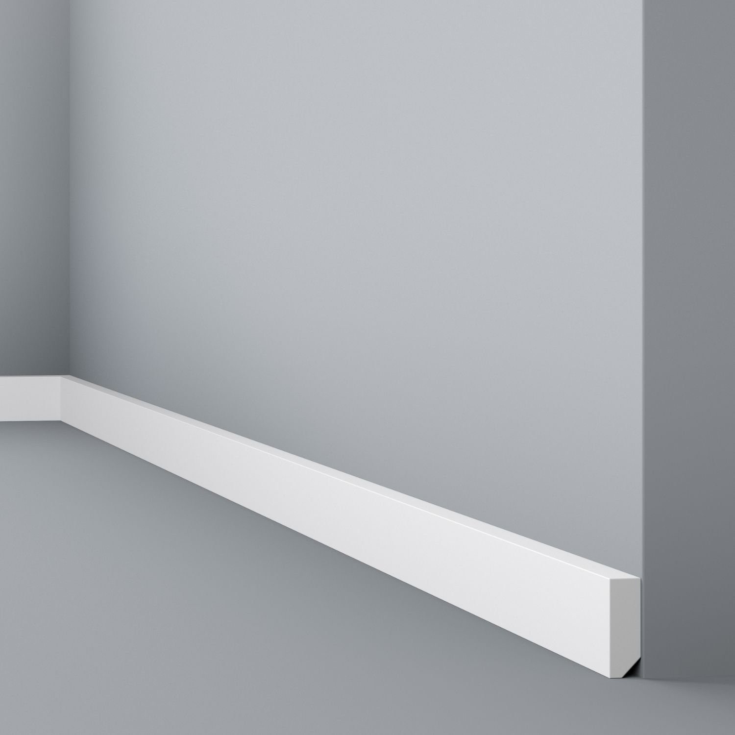 NOËL & MARQUET by nmc Sockelleiste FT1F Polystyrol 13 x 38 x 2000 mm Weiß Fußleiste Fußbodenleiste