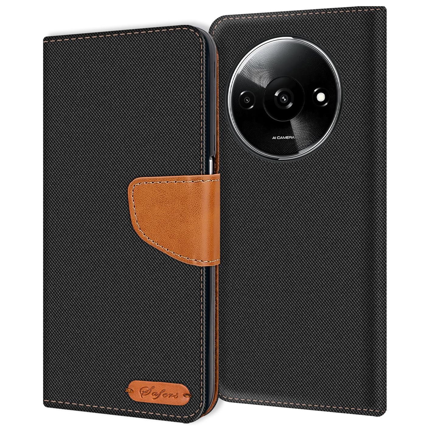 CoolGadget Handyhülle Denim Schutzhülle Flip Case für Xiaomi Redmi A3 6,71 Zoll, Book Cover Handy Tasche Hülle für Redmi A3 Klapphülle