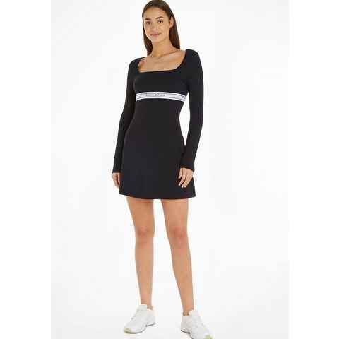 Tommy Jeans Jerseykleid mit Kontrastband am Krageninneren