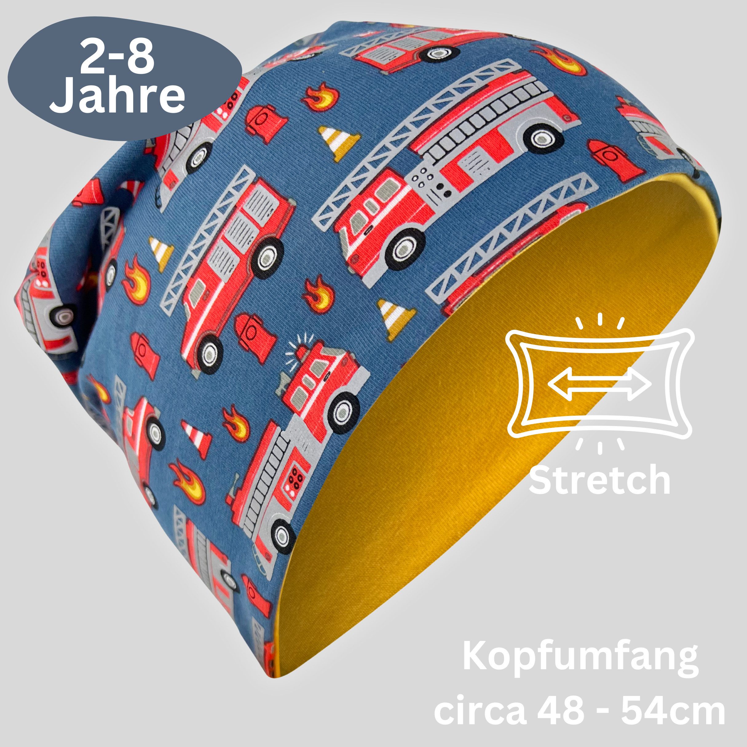 HECKBO Beanie 360° Reflektor Kinder Beanie Mütze & Loop Schal Set – Bild 3 von 5