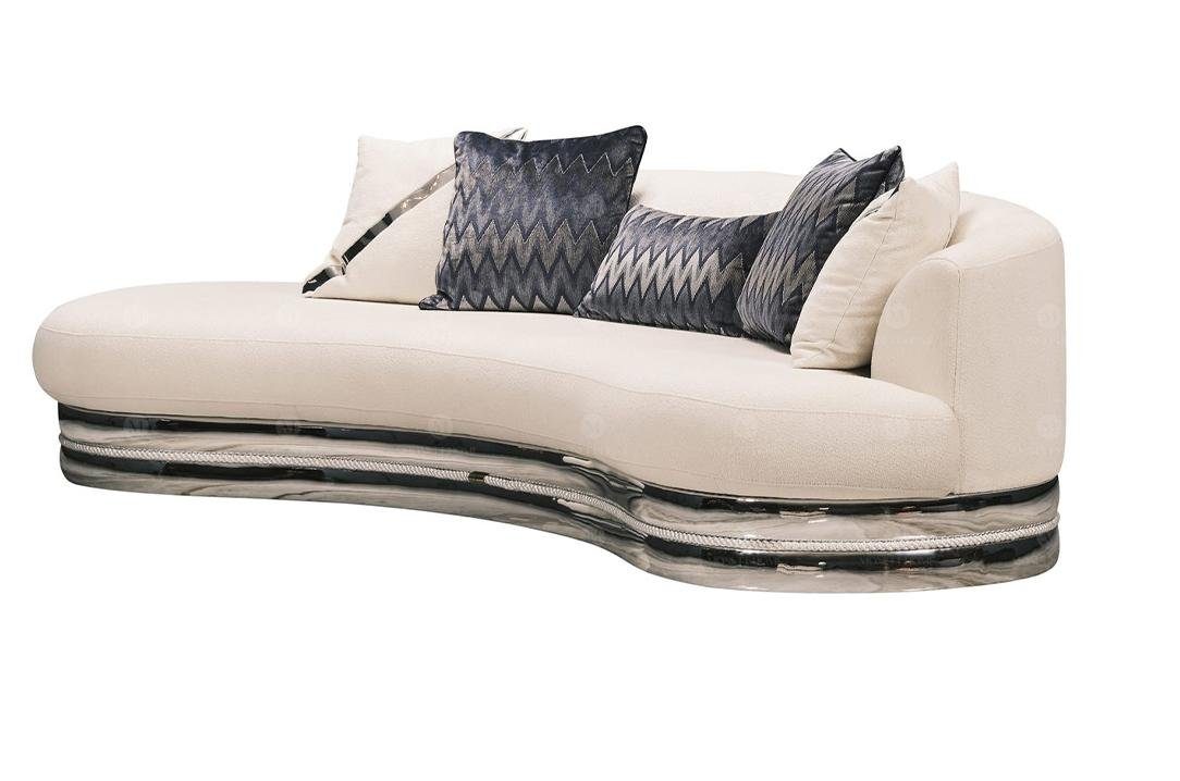 JVmoebel Sofa Weiß, Moderne Teile, 3 Sitzer Dreisitzer Sofa Made in Couch Europa 1 Polstersofa