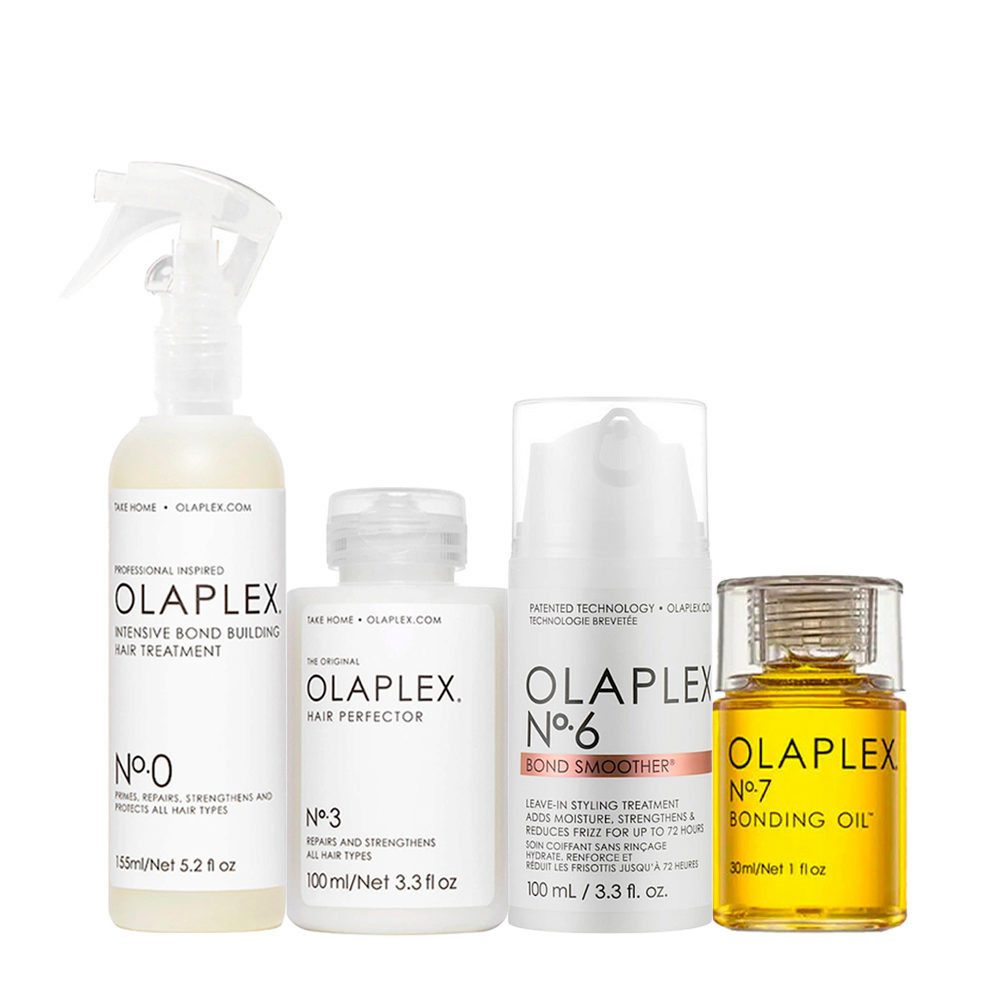 Olaplex Haarpflege-Set OLAPLEX No. 0, No. 3, No. 6, No. 7 Set 4-tlg. Kit, 4-tlg.