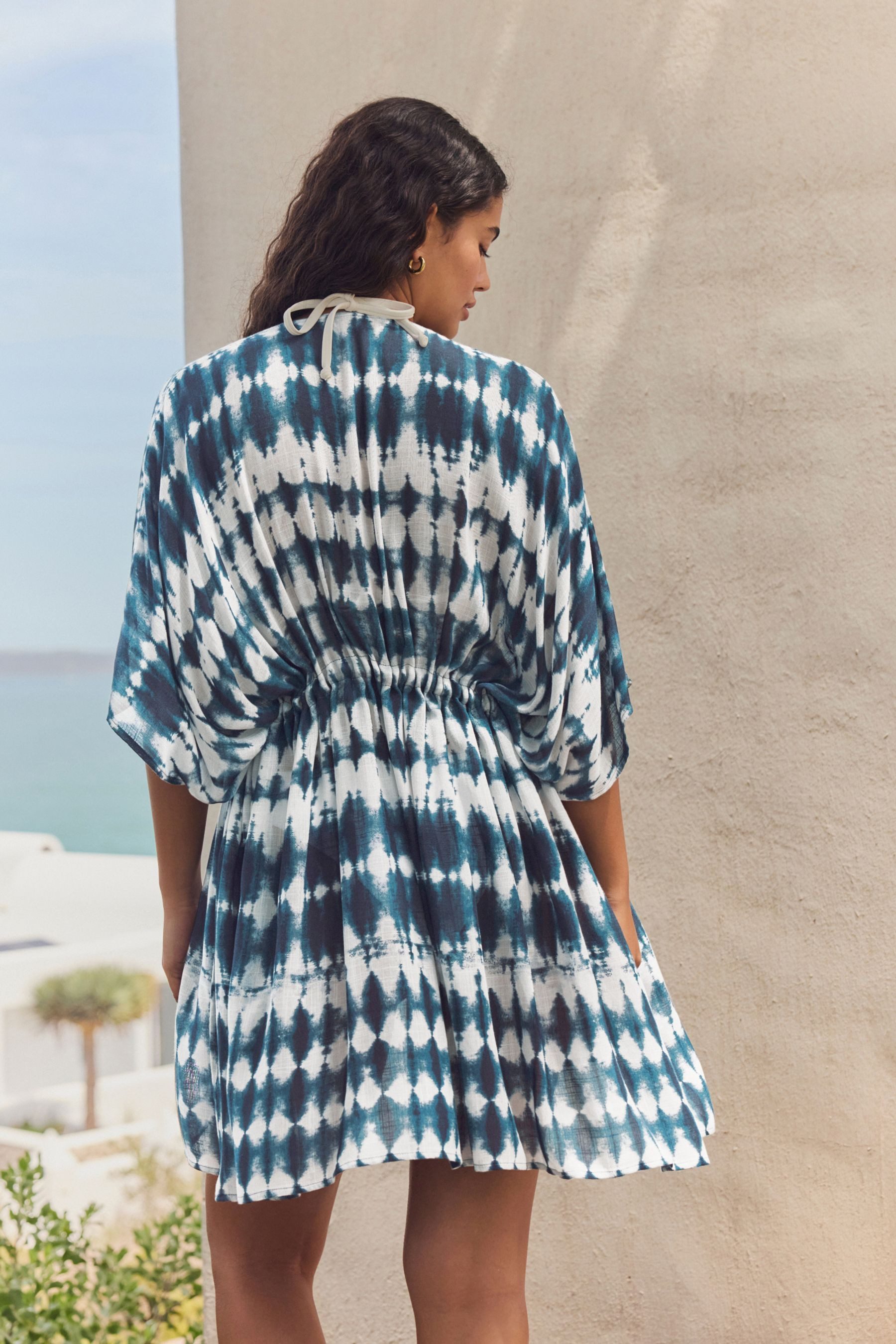 Next Strandkleid Kimono mit Bindegürtel (1-tlg) günstig online kaufen