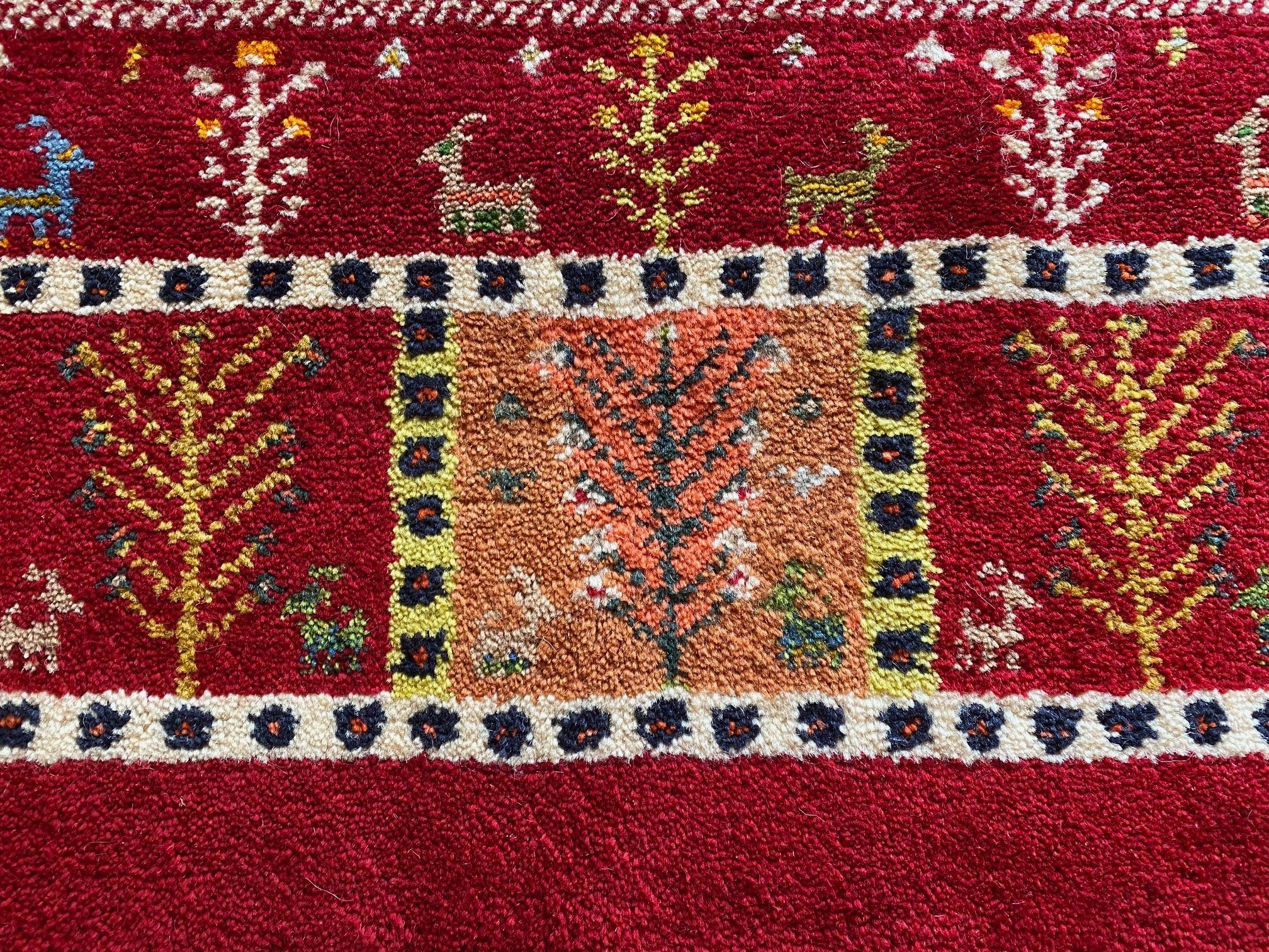 Orientteppich 158x103 Handgeknüpft, Morgenlandbazar, Perserteppich von Gabbeh Teppich Perser Nomaden Handgeknüpft