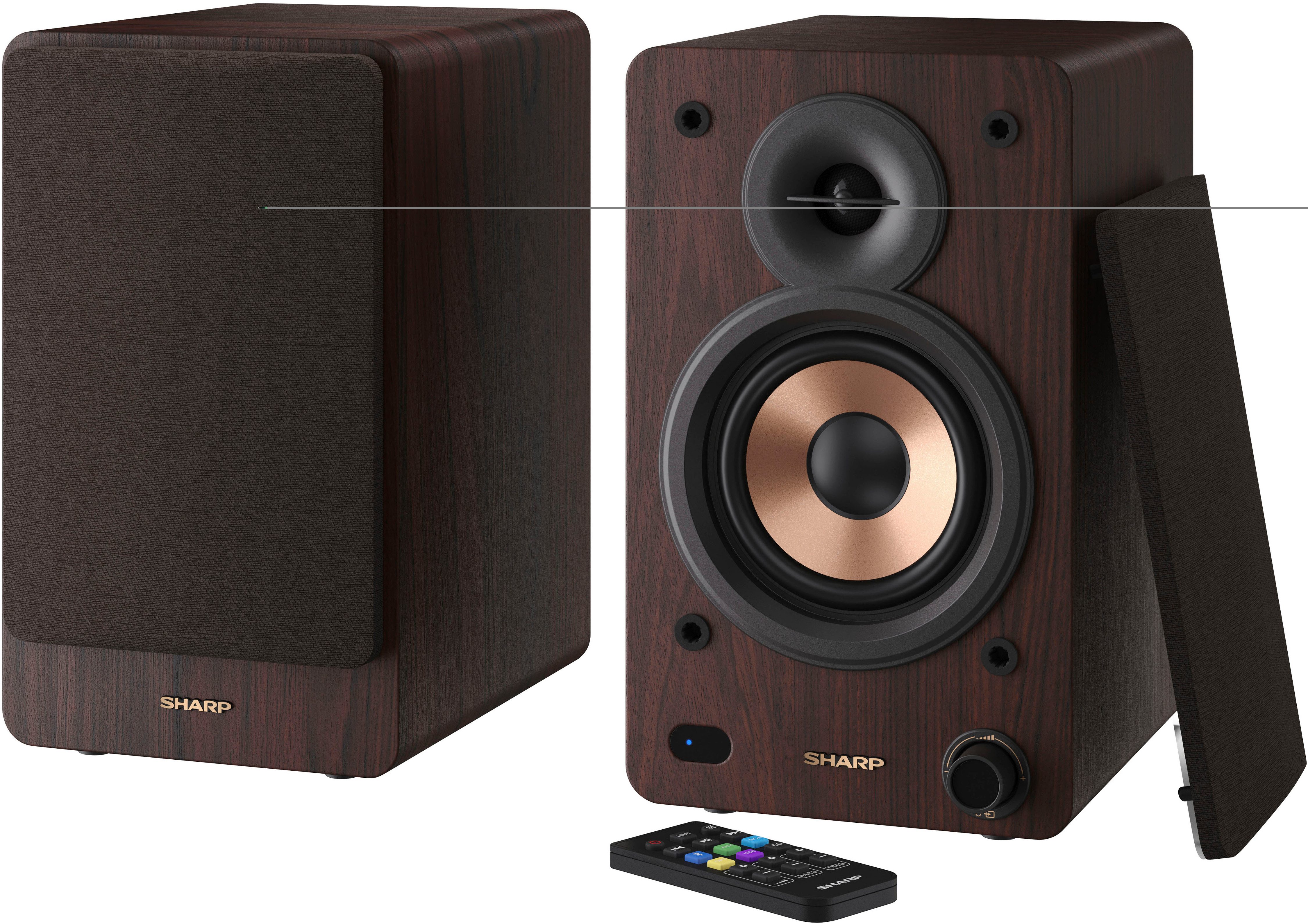 Sharp Regalboxen Lautsprecher 2.0 (Bluetooth, 60 W)