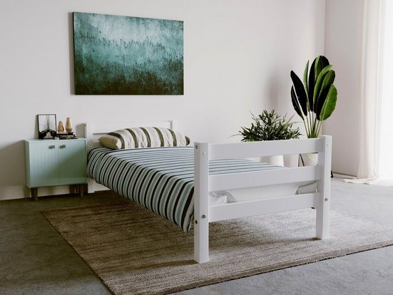HOME AFFAIRE Einzelbett "MIKE", Jugendbett, Kinderbett, zertifiziertes Massivholz - Einrichtungsbeispiel