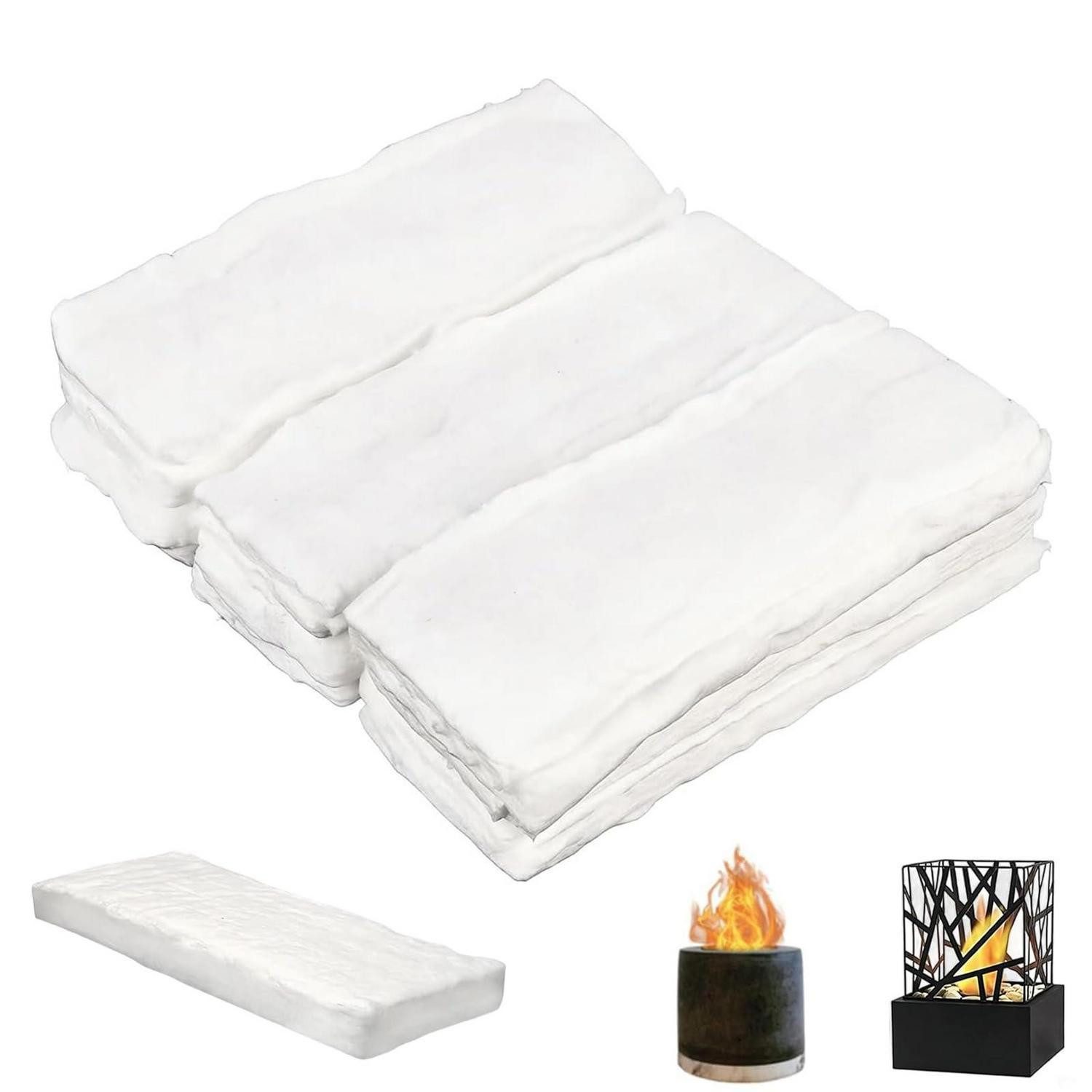LuxusKollektion Tischfeuer Keramikwolle für Bioethanol, 24 Stk (24-St)