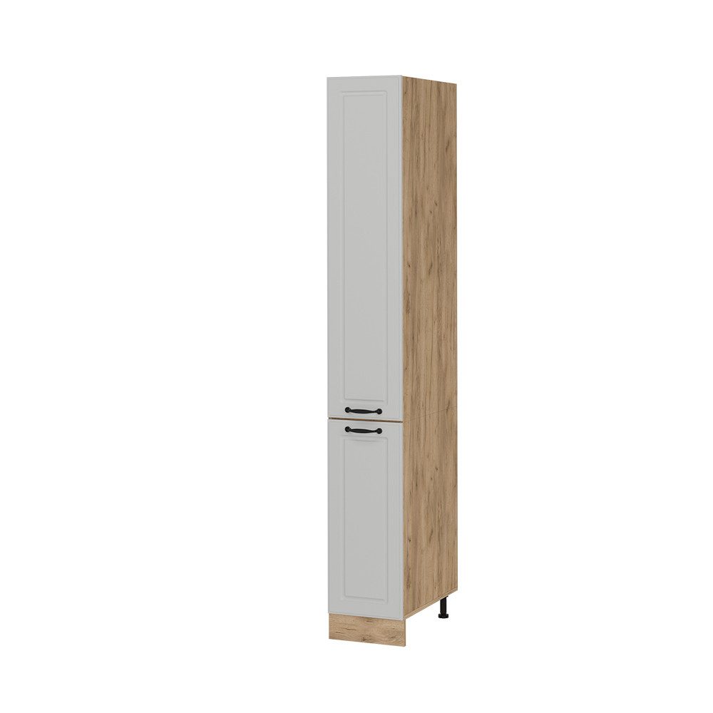 Vicco Hochschrank R-Line, Weiß Landhaus/Goldkraft Eiche, günstig online kaufen