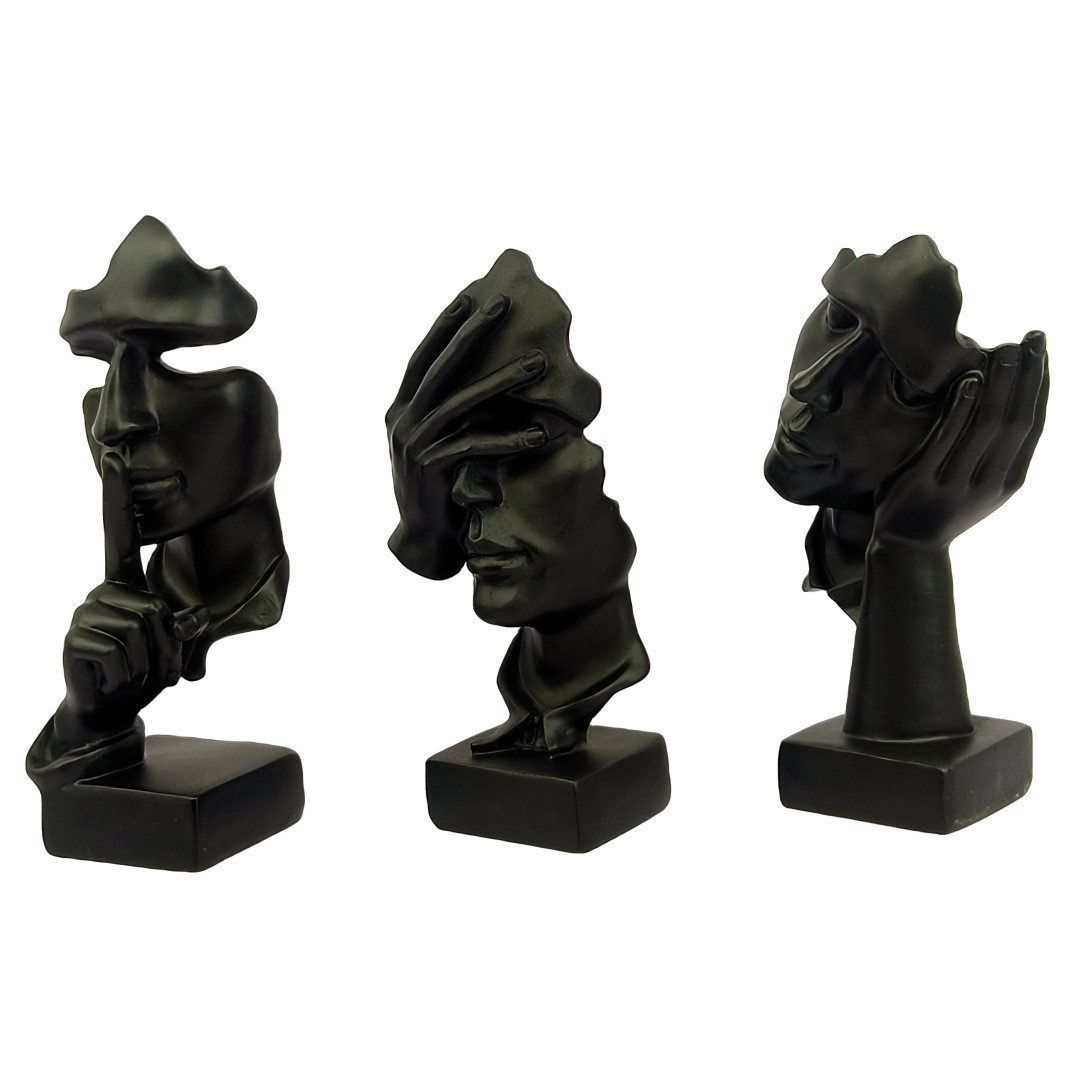 RWEUOQ Skulptur Schwarz Skulpturen Moderne Dekofiguren günstig online kaufen