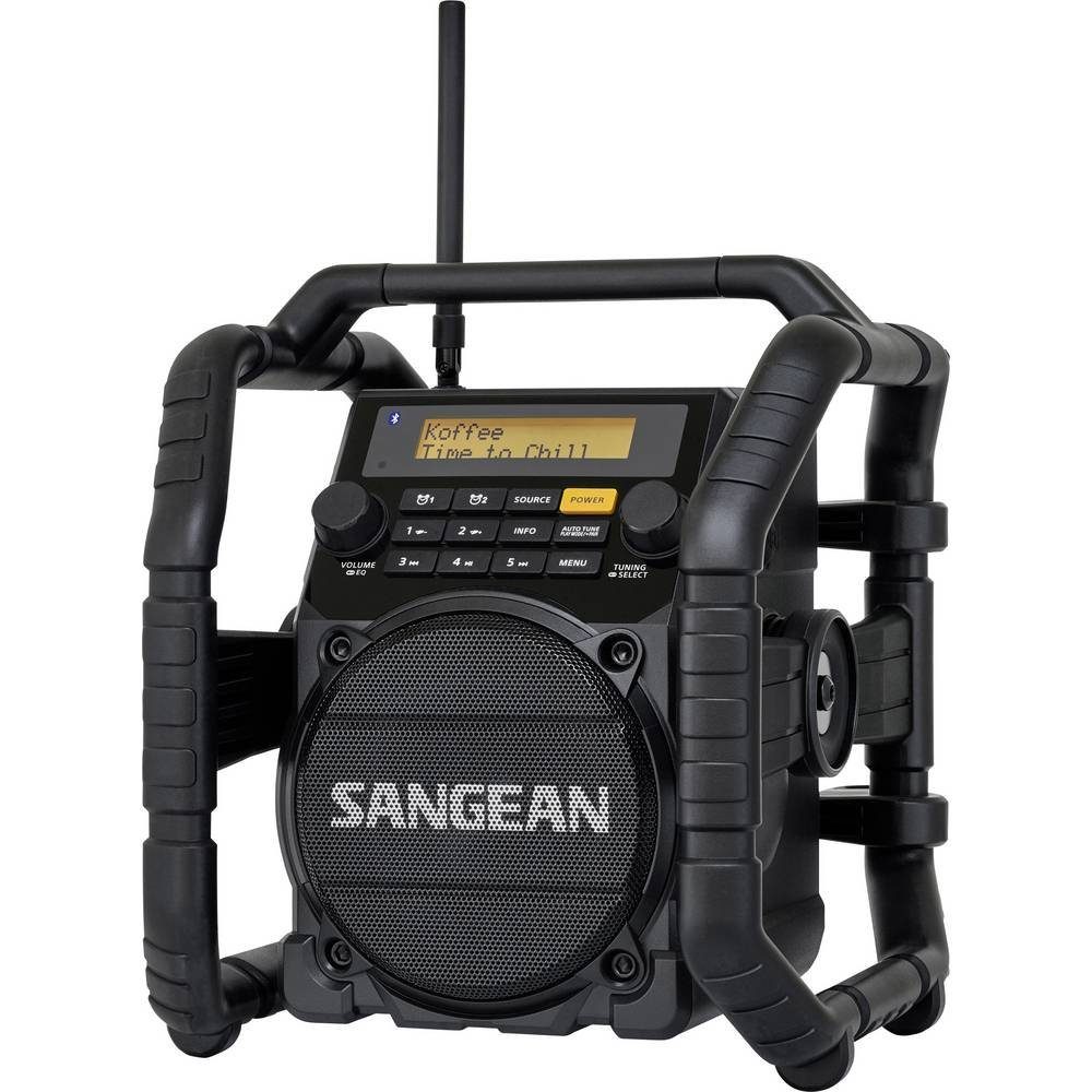 Sangean U-5 DBT Black Ultra-robuster digitaler Abstimmungsempfänger  Digitalradio (DAB) (DAB), 10 Senderspeicher (5 DAB+, 5 UKW)