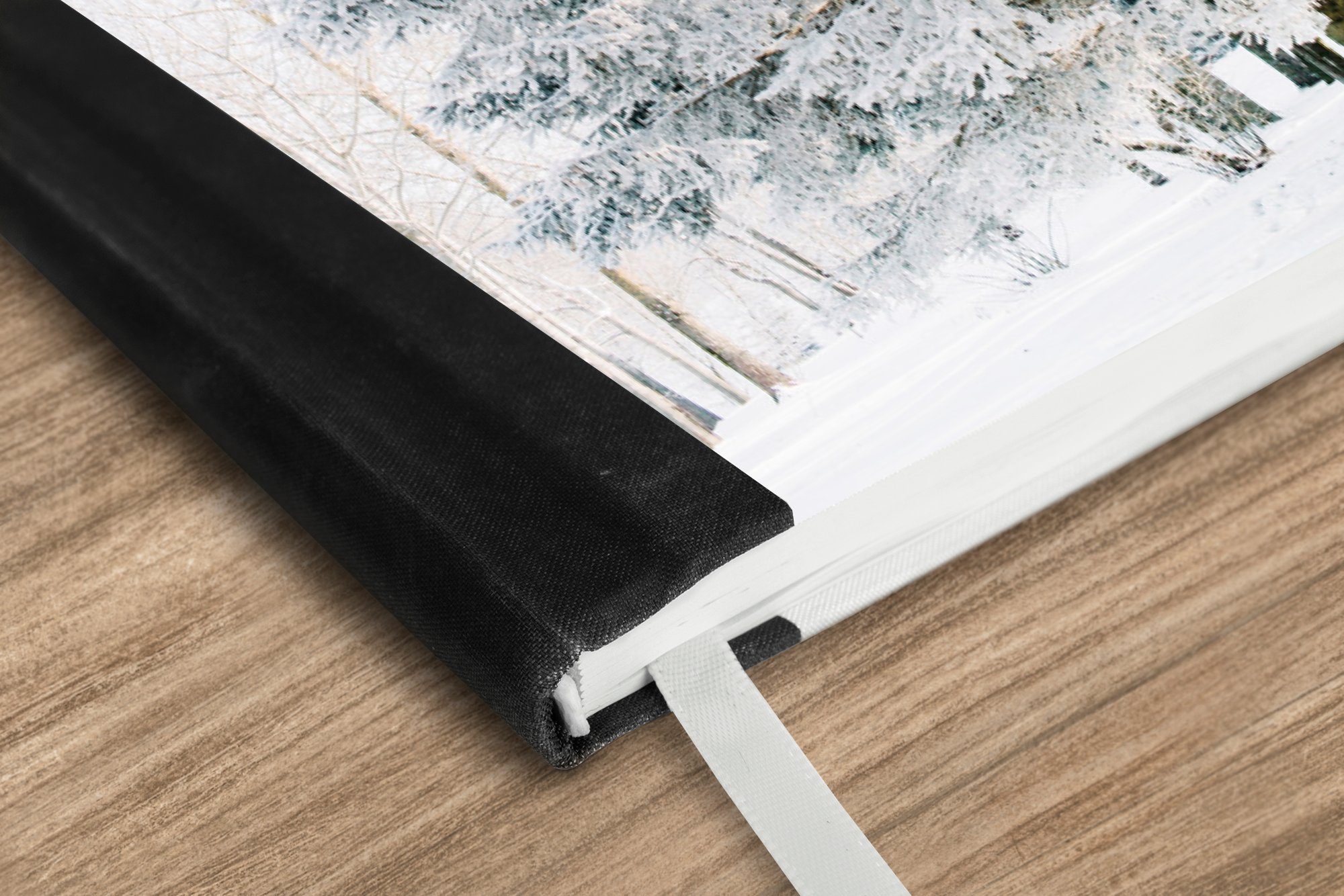 Thumbnail - MuchoWow Notizbuch Winter - Baum - Schnee - Kiefer - Weiß, Notebook, Notizblock a5, Tagebuch, Journal Liniert