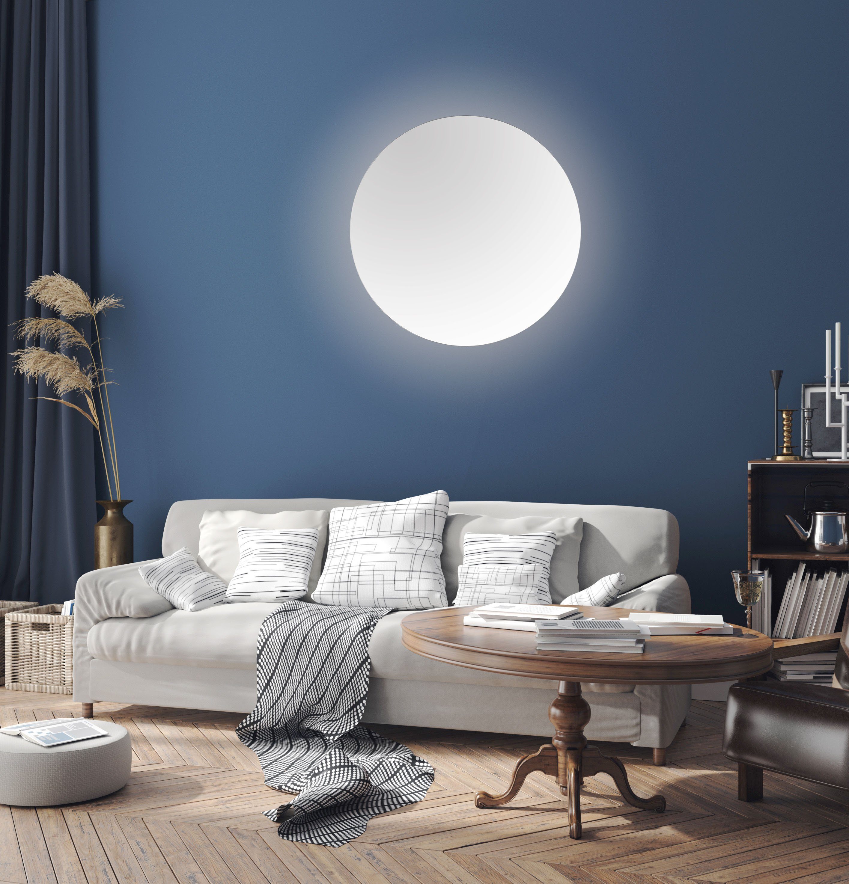 MIRRORS AND MORE LED-Lichtspiegel Franzi (1-St), rund, Ø 60 cm mit Beleuchtung