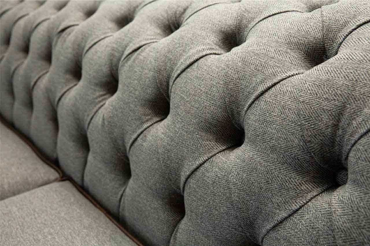 Textil Möbel In Polster, JVmoebel Couch Grau Moderne Sofas Luxus Made Stoff Sofa Europe Dreisitzer