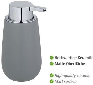 WENKO Seifenspender Badi, (1-tlg), Grau Keramik, 320 ml