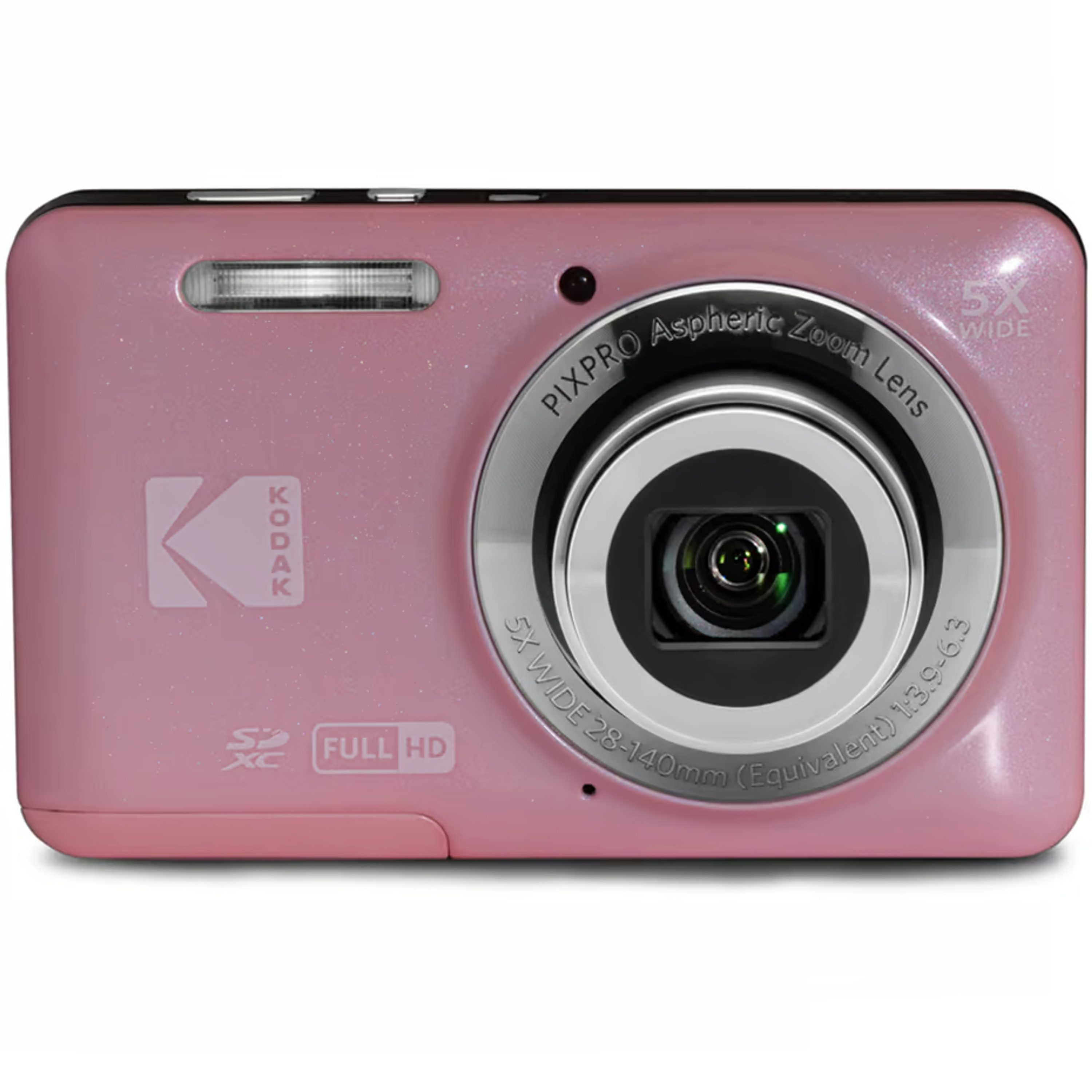 Kodak FZ55 PK Kompaktkamera (16 MP, 5-fach Zoom, 28mm Weitwinkel, 2,7 Zoll LCD Display, 700mAh Li-Ion Akku)